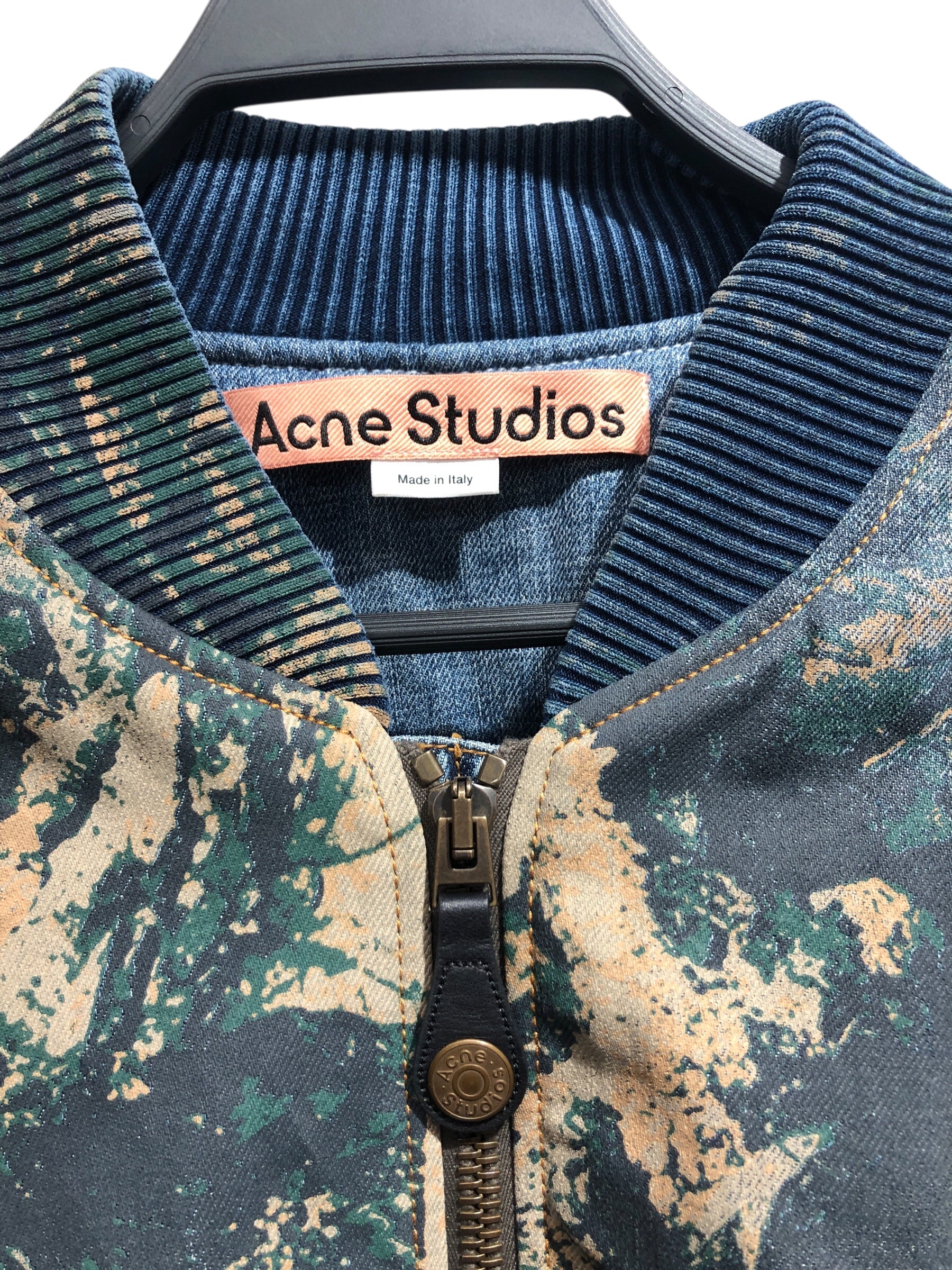 Acne Studios/Jacket/48/Cotton/IDG/All Over Print/denim mossy oak bomber view 3