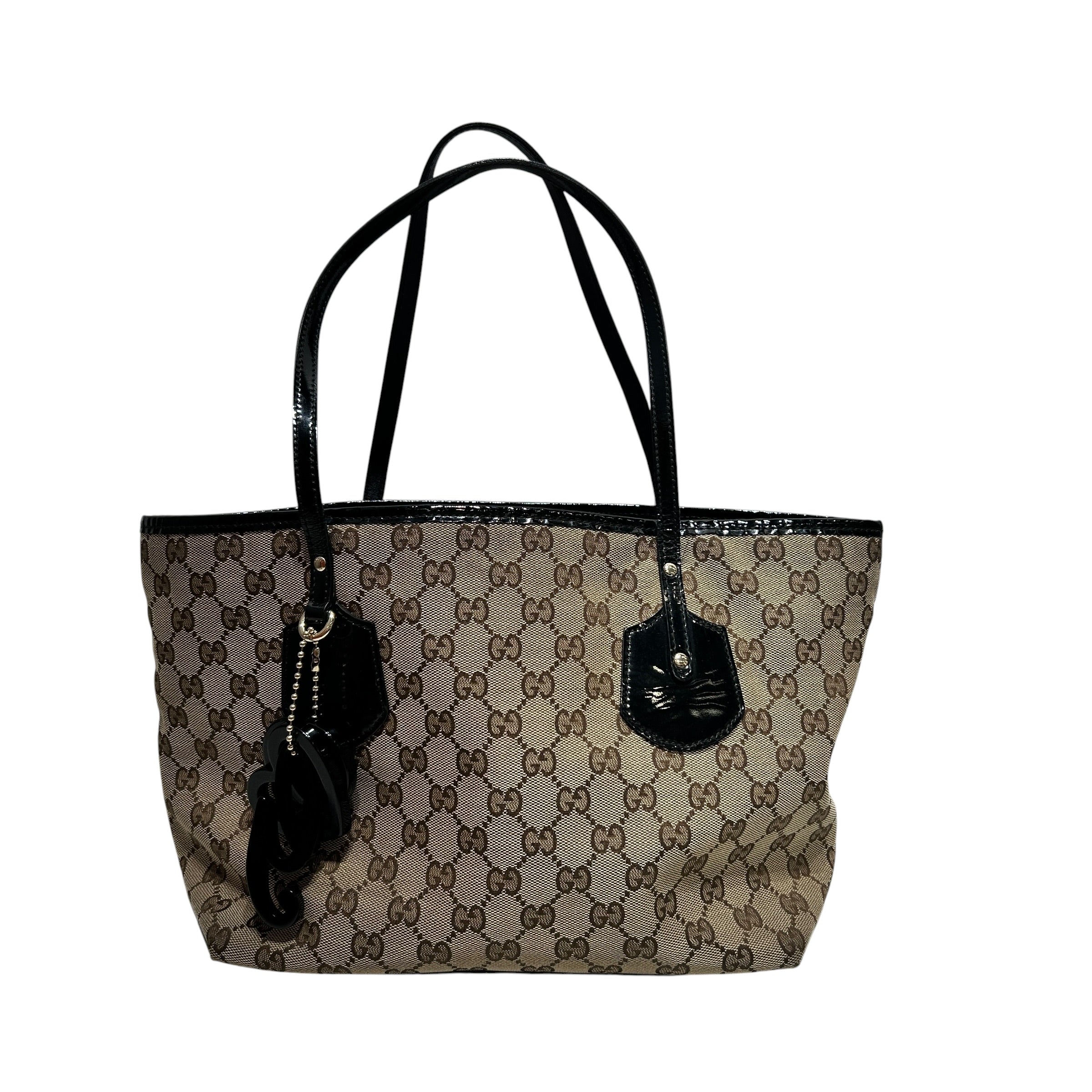 GUCCI/Tote Bag/Monogram/BRW/JOLIE TOTE PATENT TRIM CHARM view 1