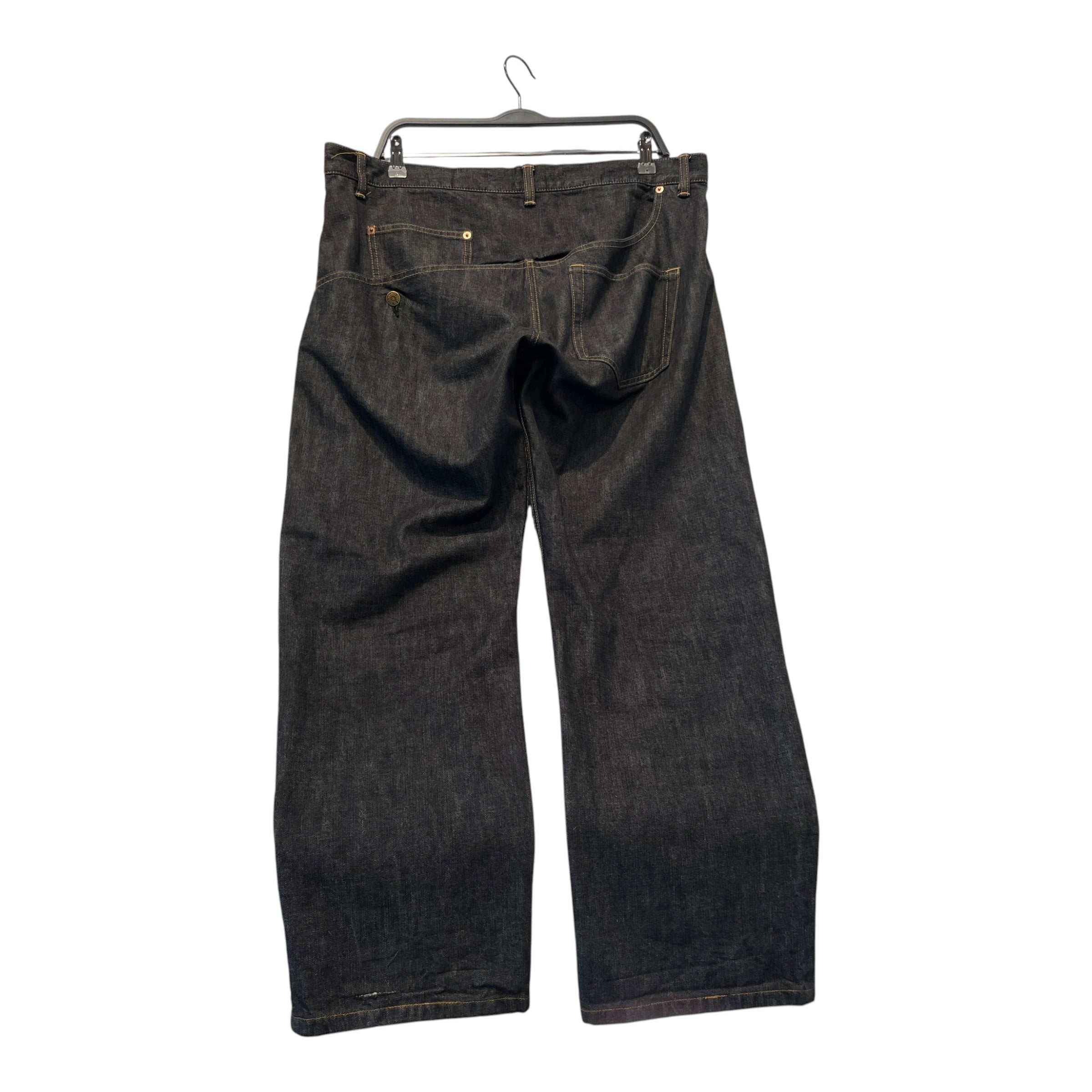 Y(Yohji Yamamoto)/Pants/3/Cotton/BLU/Asymmetrical Sideways denim view 2