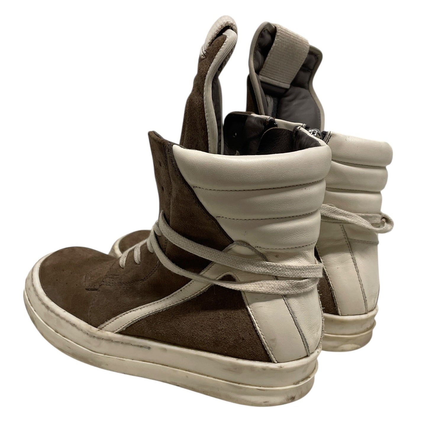 Rick Owens/Hi-Sneakers/US 8/Leather/KHK/STROBE GEOBASKET view 2