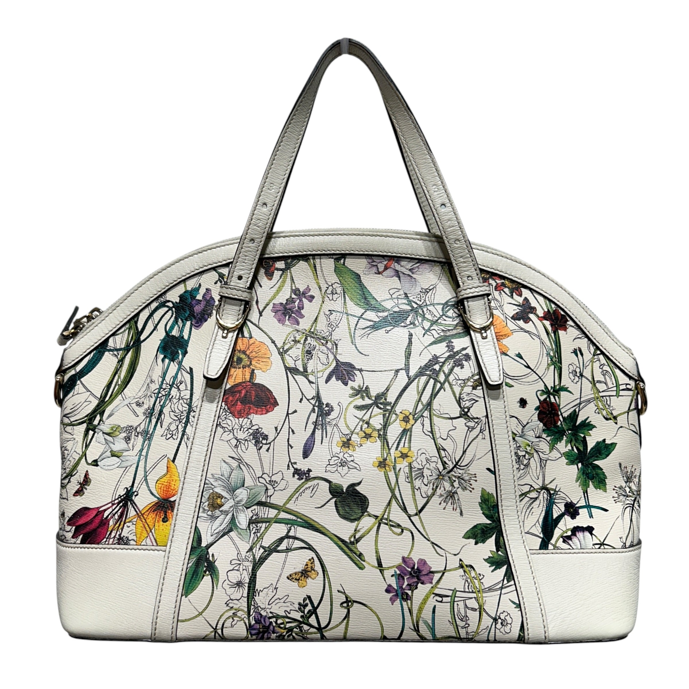 GUCCI/Cross Body Bag/Floral Pattern/WHT/FLORA NICE TOP HANDLE SATCHEL view 1