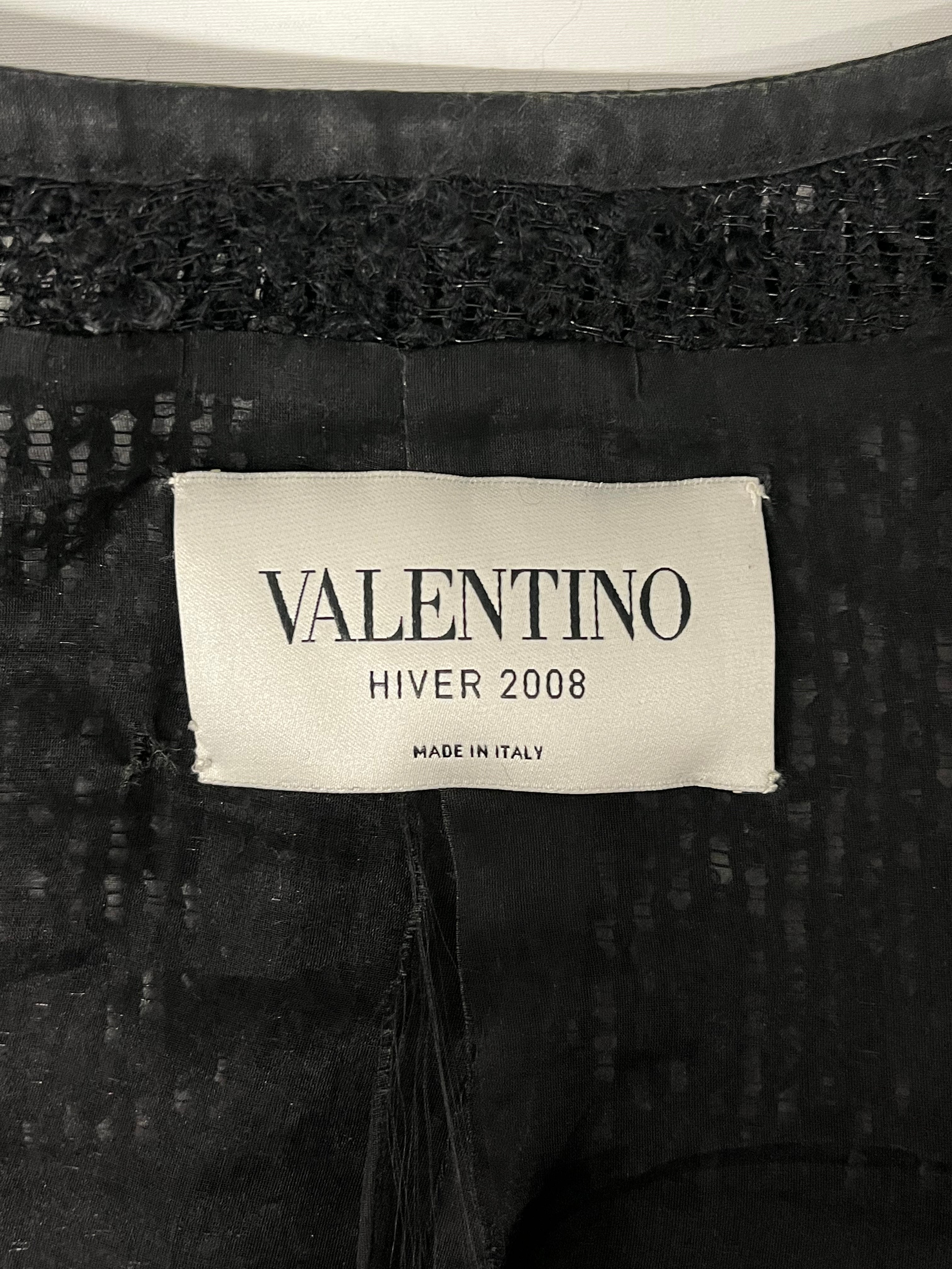 VALENTINO/Blouson/6/Mohair/BLK/SHINE TRIM TWEED JACKET view 3
