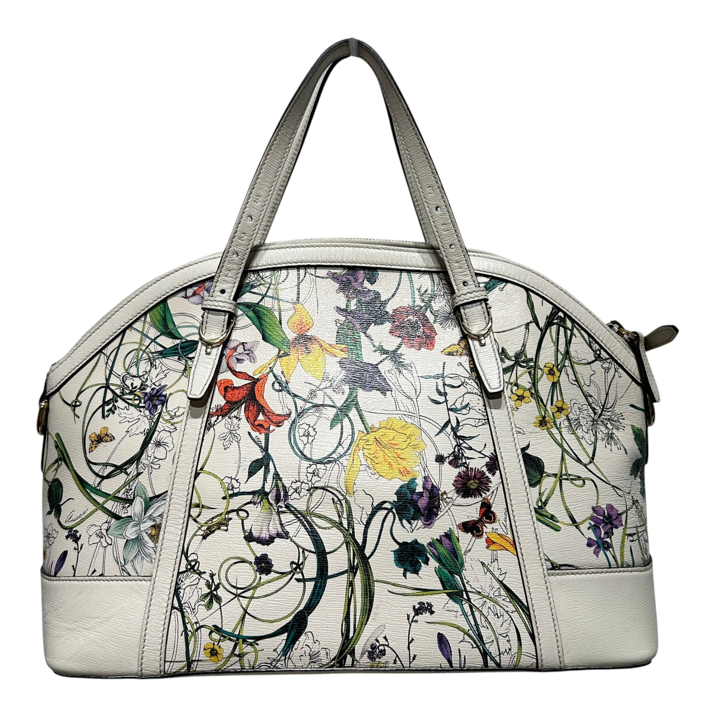 GUCCI/Cross Body Bag/Floral Pattern/WHT/FLORA NICE TOP HANDLE SATCHEL view 2