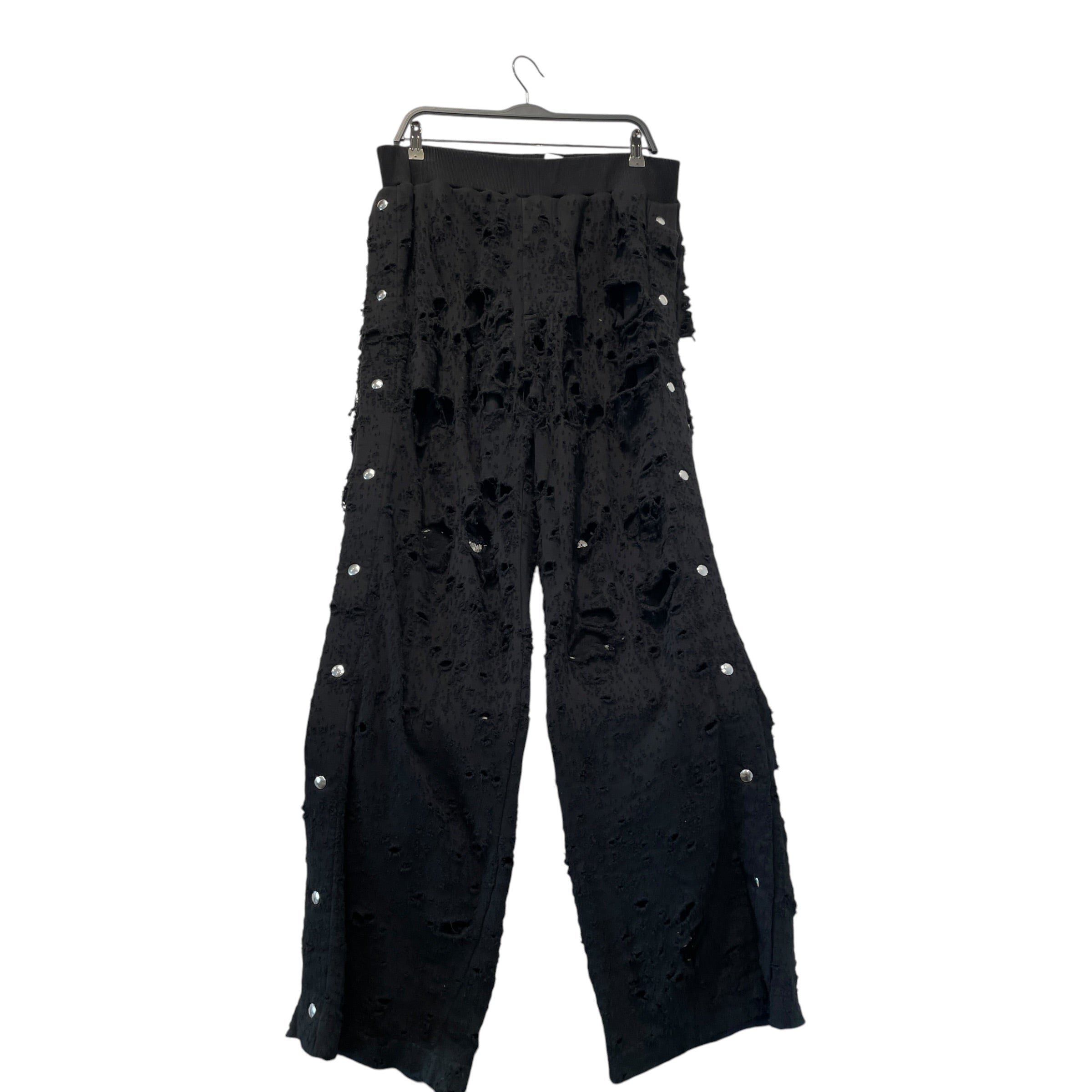 1017 ALYX 9SM(ALYX)/Pants/XL/Cotton/BLK/Snap Off Distressed Sweats view 1