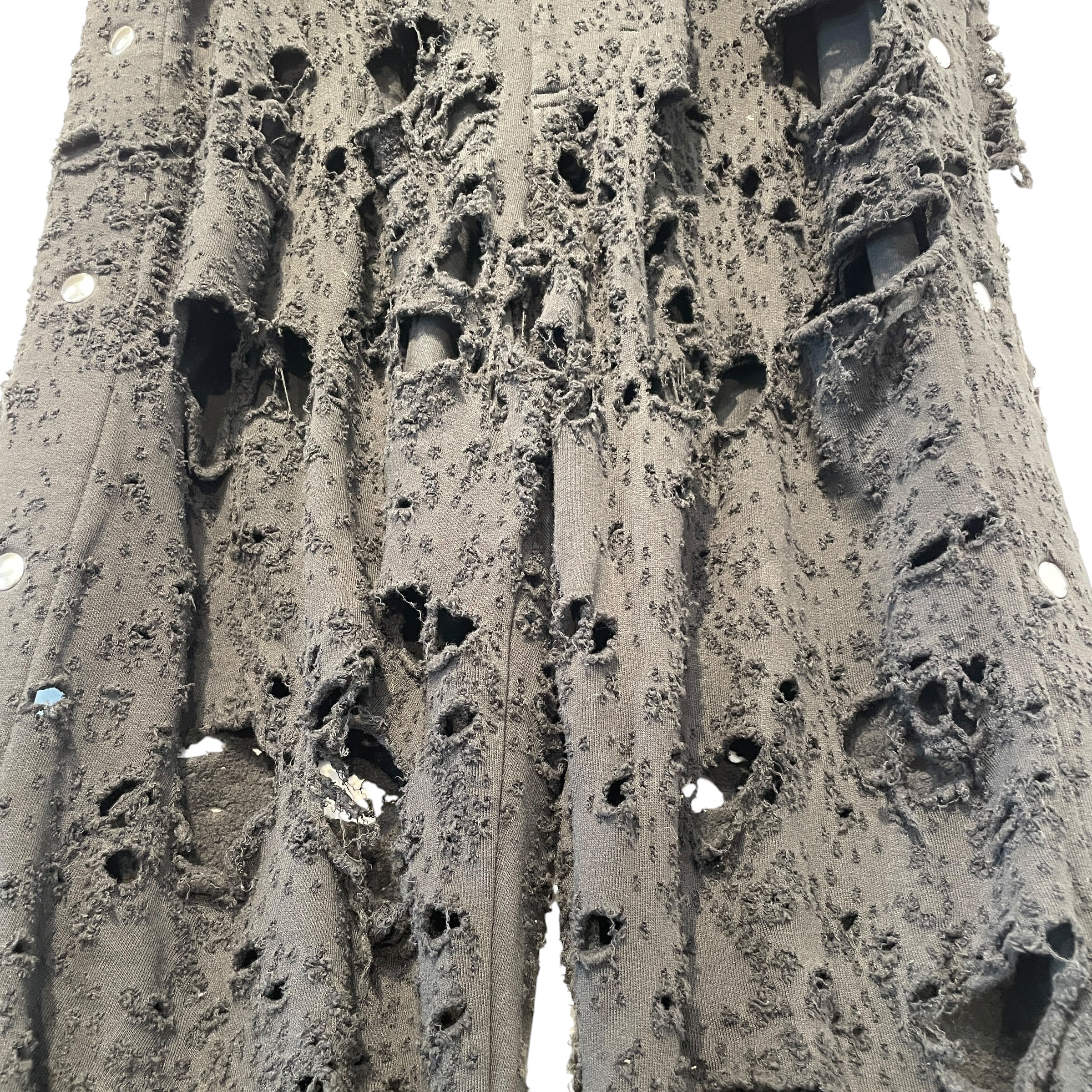 1017 ALYX 9SM(ALYX)/Pants/XL/Cotton/BLK/Snap Off Distressed Sweats view 2