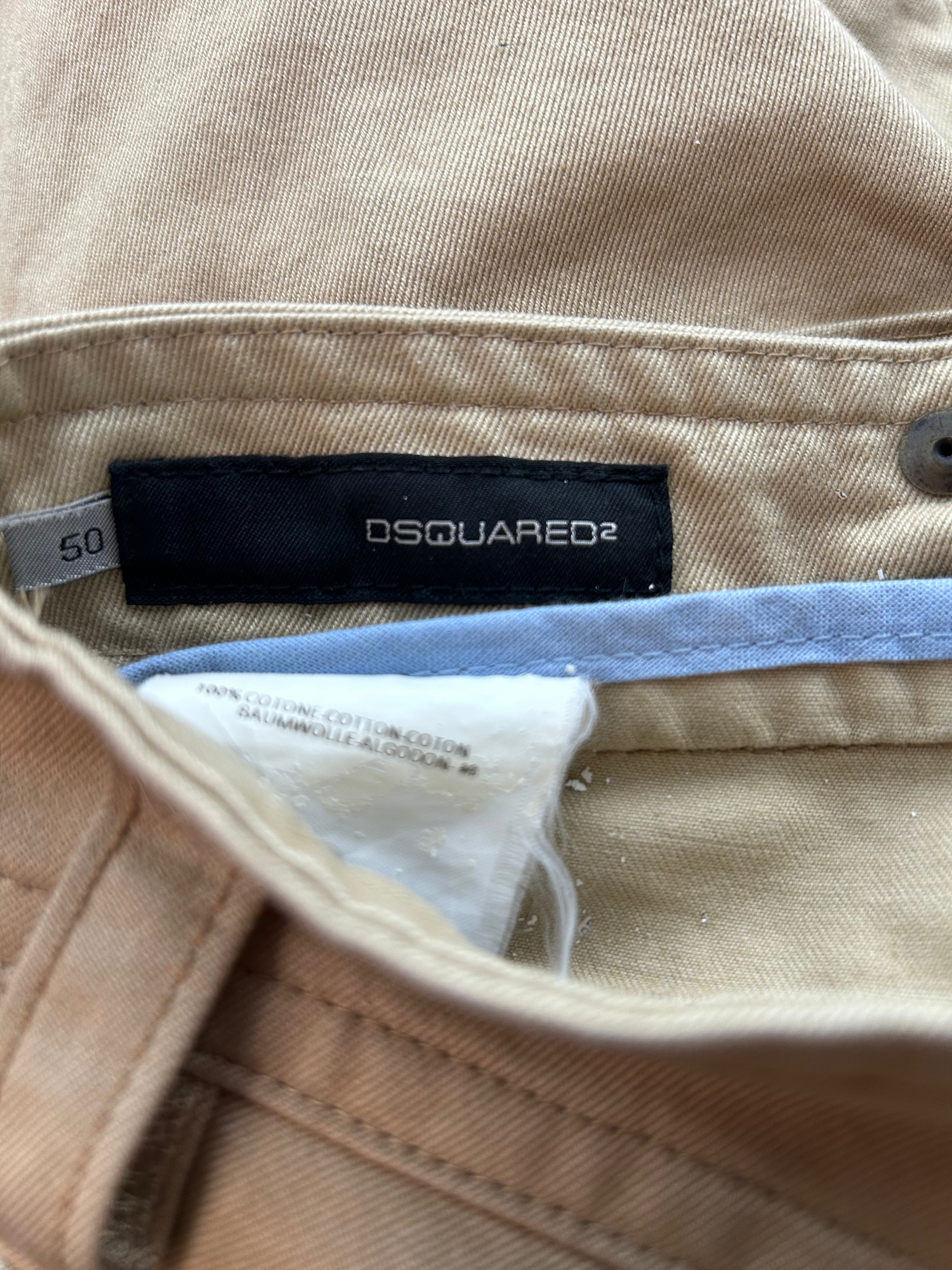 DSQUARED2/Cargo Pants/50/Cotton/BEG/LEATHER TRIM LEATHER BELT view 3