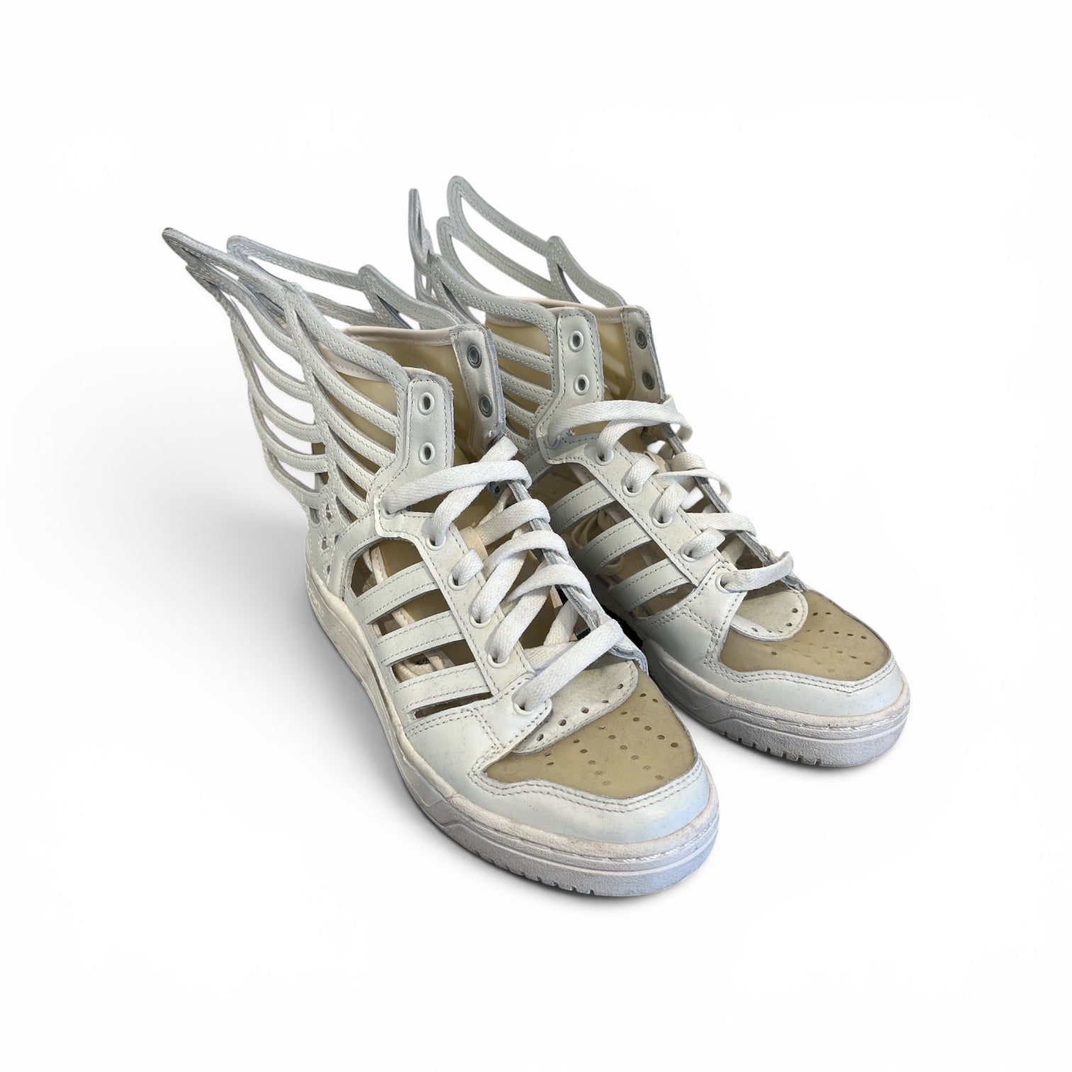 JEREMY SCOTT/Hi-Sneakers/US 6.5/Leather/WHT/WINGS view 1
