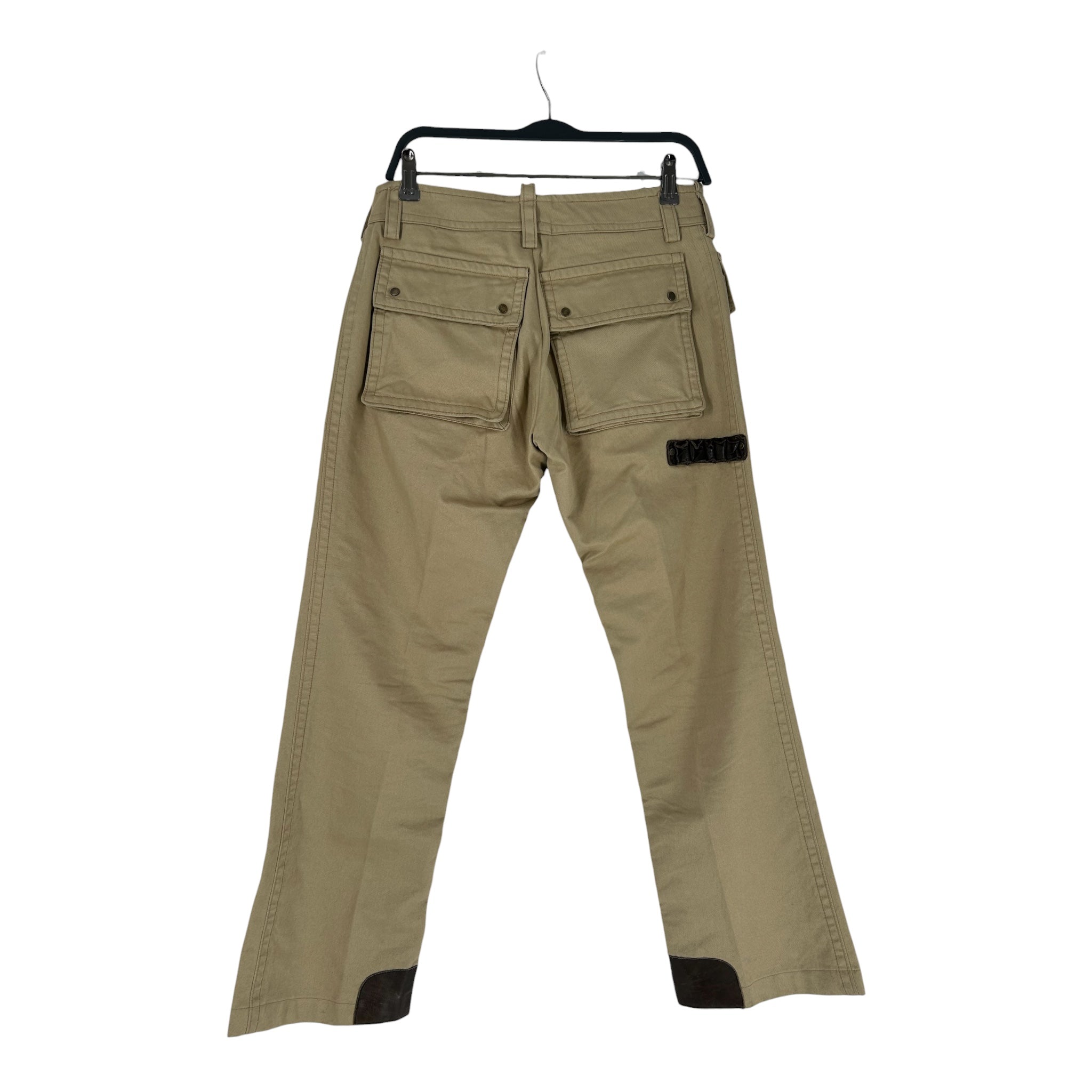 DSQUARED2/Cargo Pants/50/Cotton/BEG/LEATHER TRIM LEATHER BELT view 2