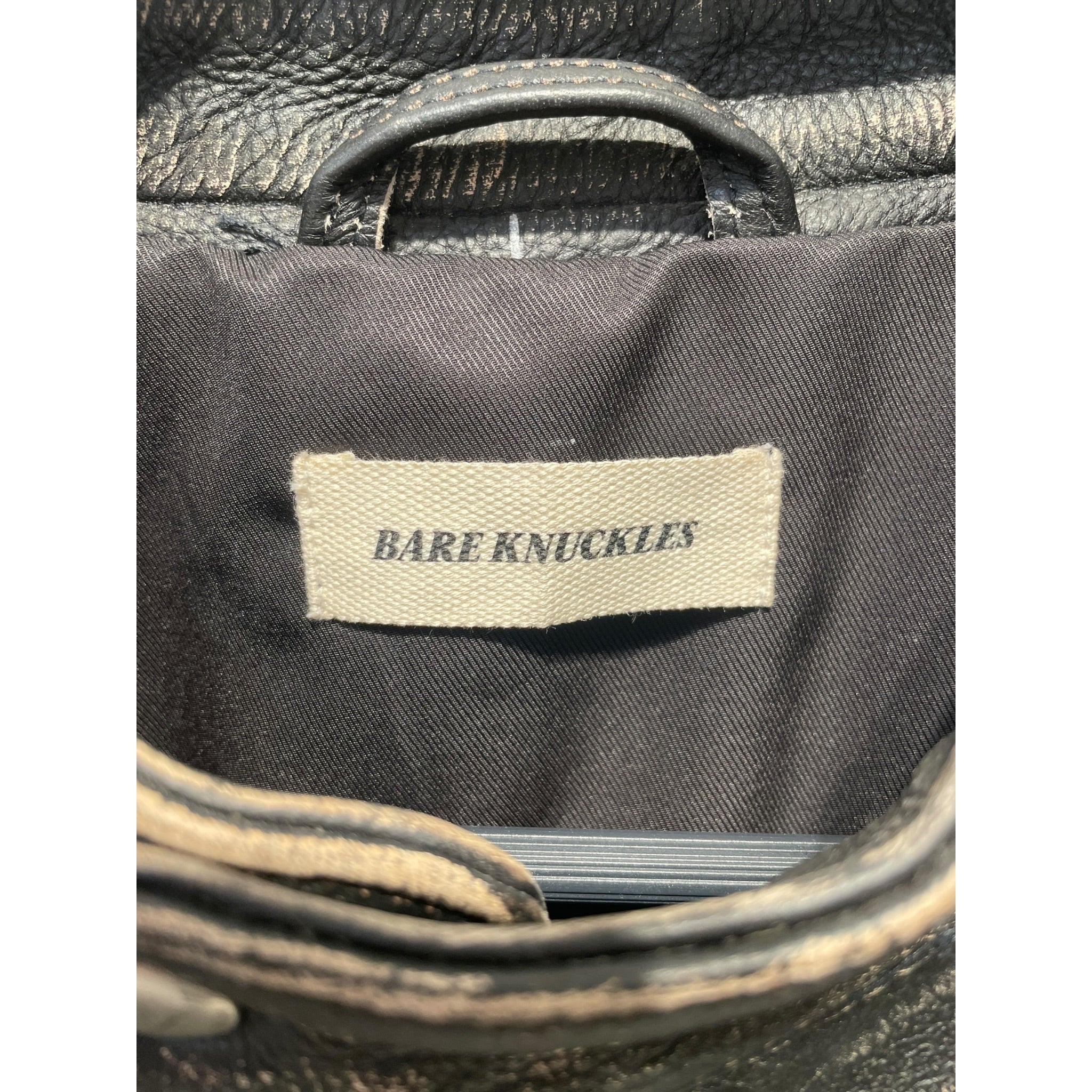 BARE KNUCKLES/Leather Jkt/XL/Leather/BLK/stripe sleeves view 3