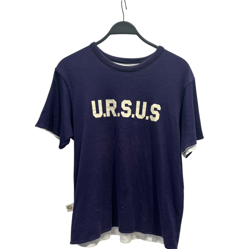 URSUS BAPE/T-Shirt/M/Cotton/PPL/Reversible/REVERSIBLE PURP/WHITE URSUS