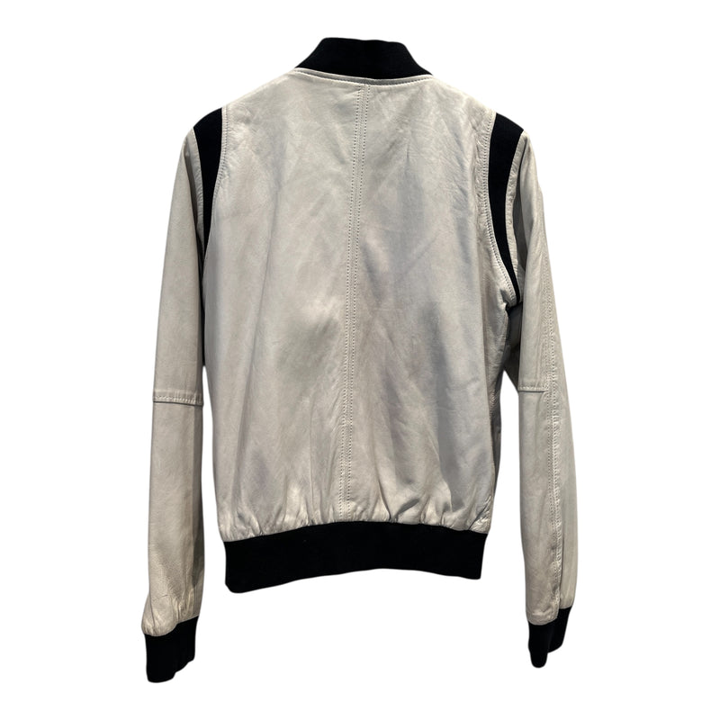 DIESEL/Leather Jkt/XS/Leather/GRY/LEATHER BOMBER JACKET