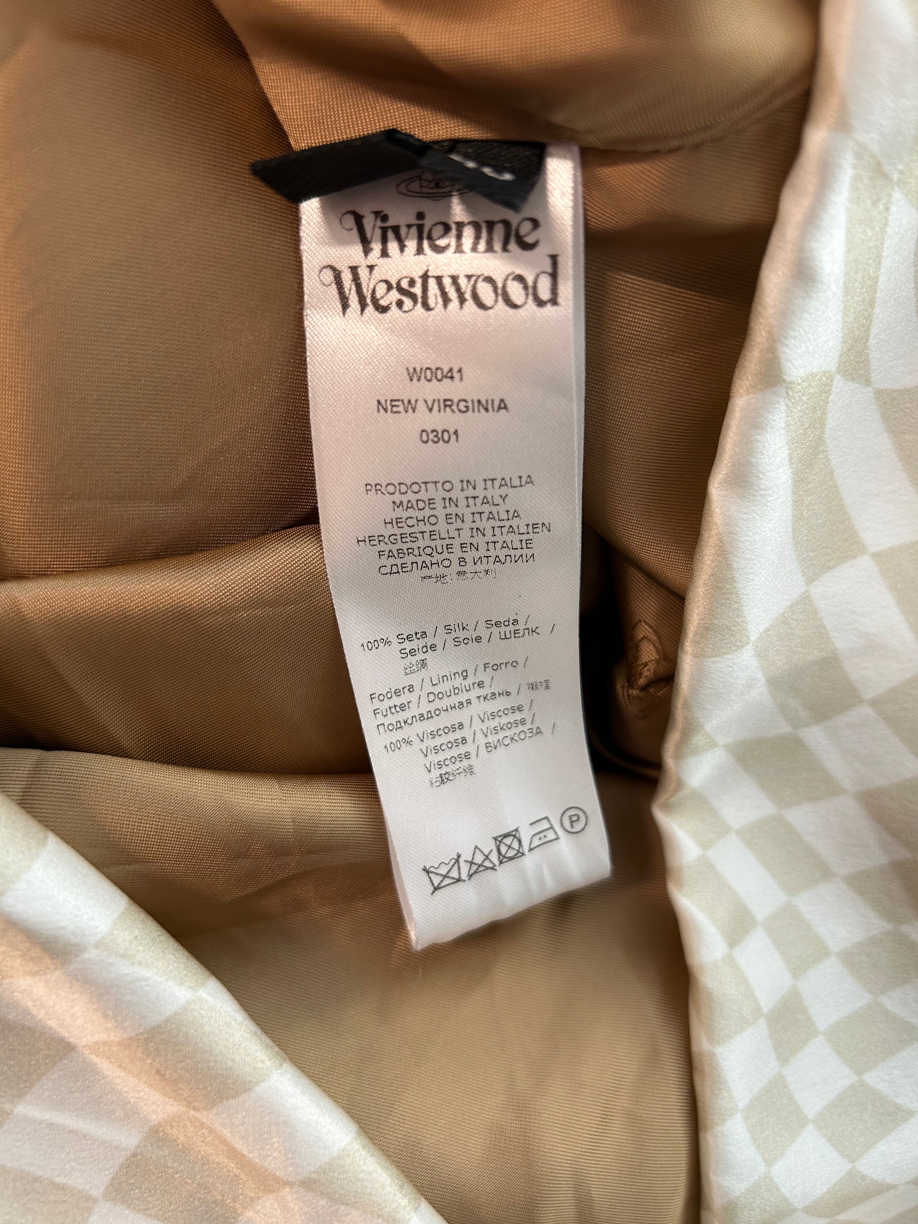 Vivienne Westwood/Shirt Dress/40/All Over Print/Silk/BEG/W0041 NEW VIRGINIA view 4