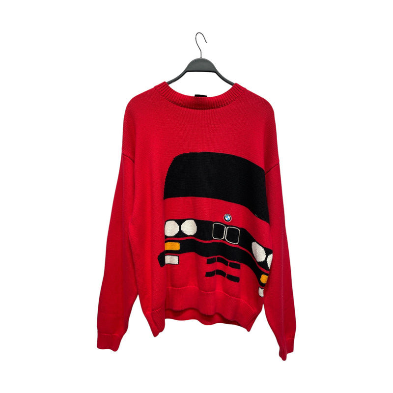 KITH/Heavy Cardigan/L/Graphic/Cotton/RED/bmw x kith E30
