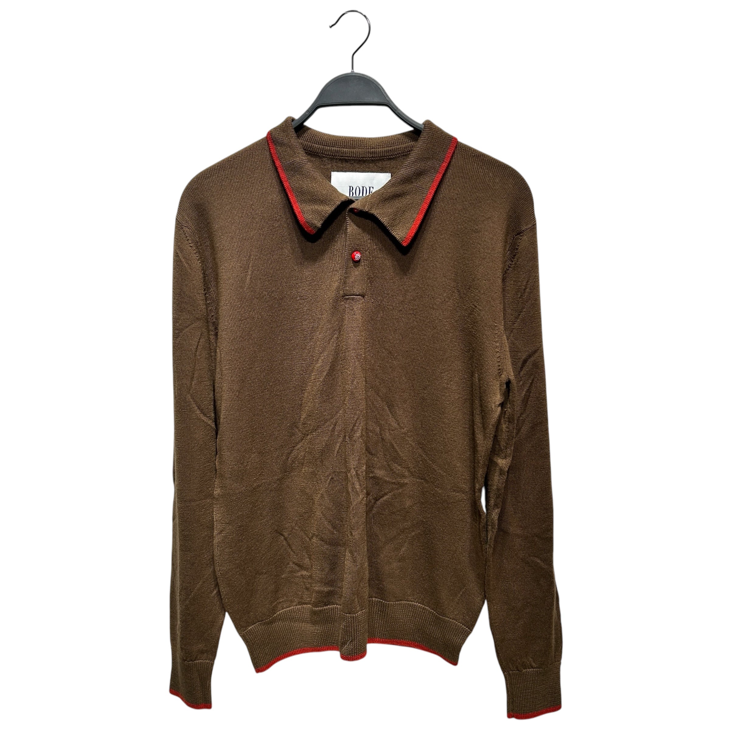 BODE/Sweater/M/L/Wool/BRW/FLOWER BUTTON view 1