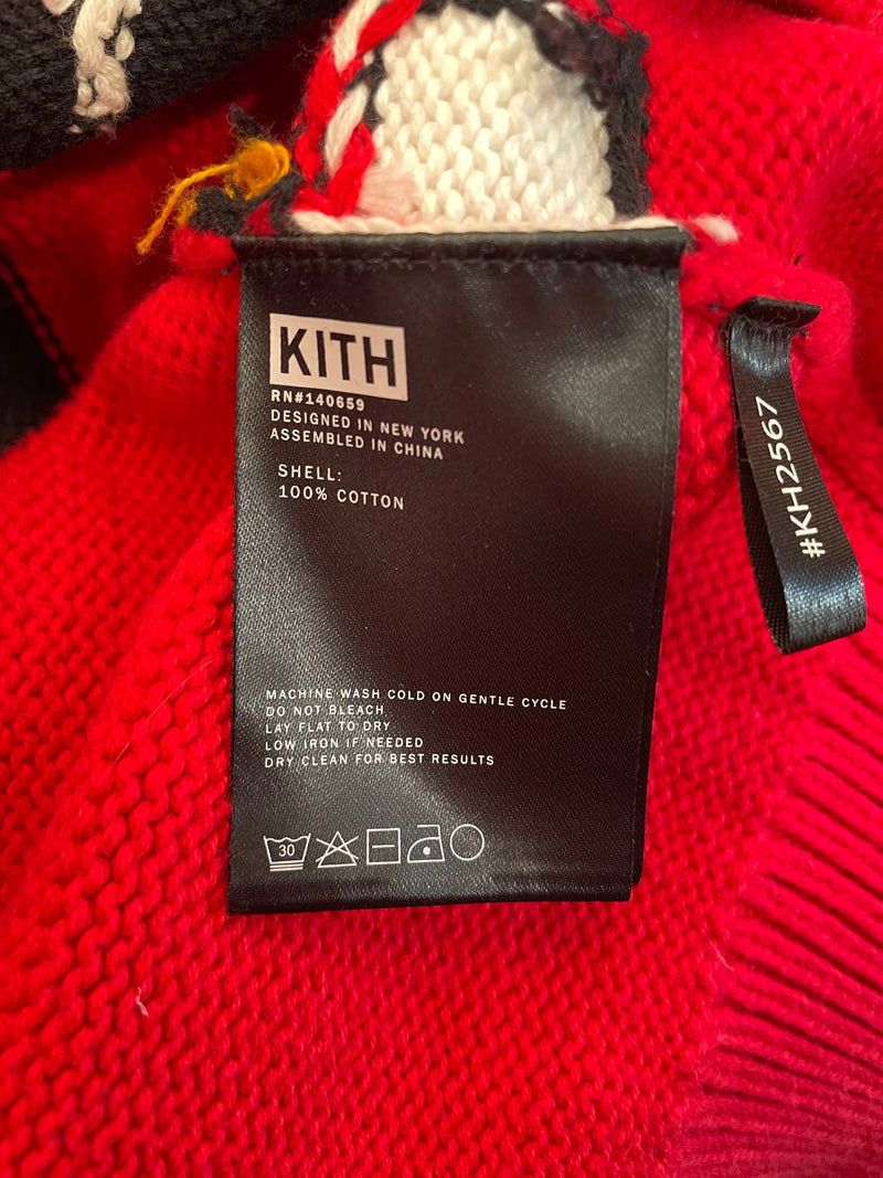 KITH/Heavy Cardigan/L/Graphic/Cotton/RED/bmw x kith E30