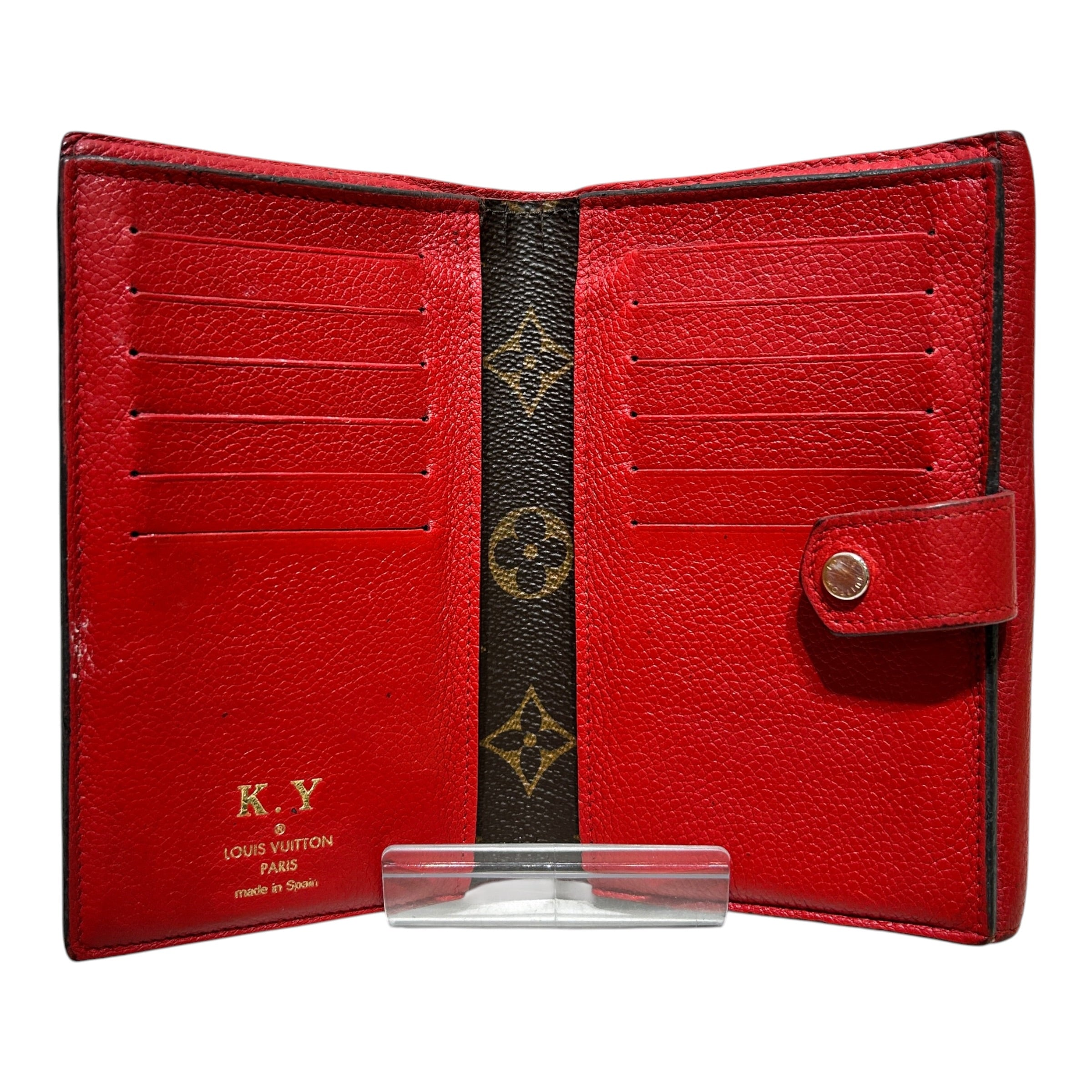 LOUIS VUITTON/Wallet/Monogram/BRW/PALLAS COMPACT RED INTERIOR view 2