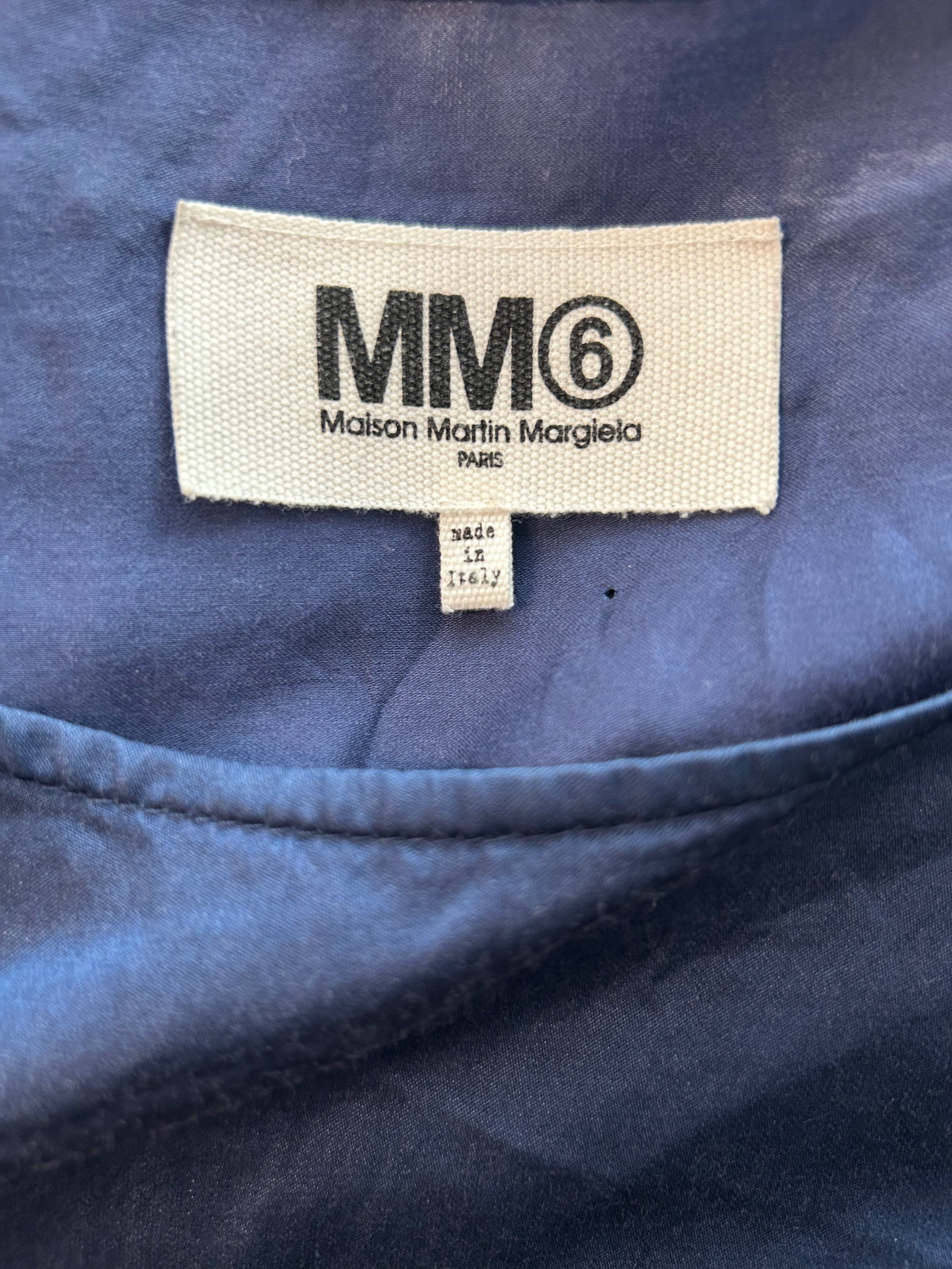 MM6/Shirt Dress/36/Polyester/NVY/front zip dress view 3