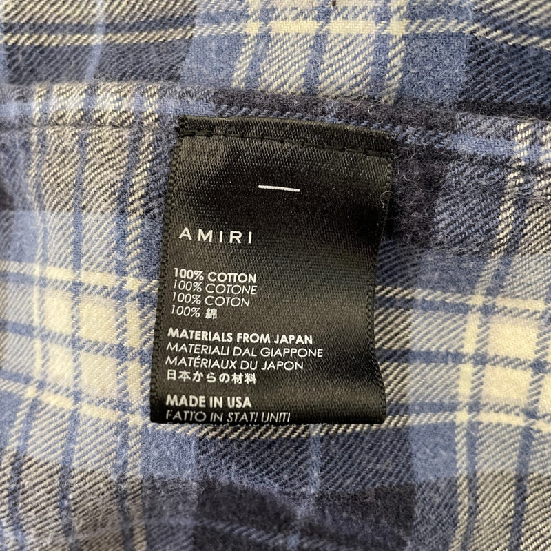 AMIRI/LS Shirt/S/Cotton/BLU/Plaid/star studded flannel