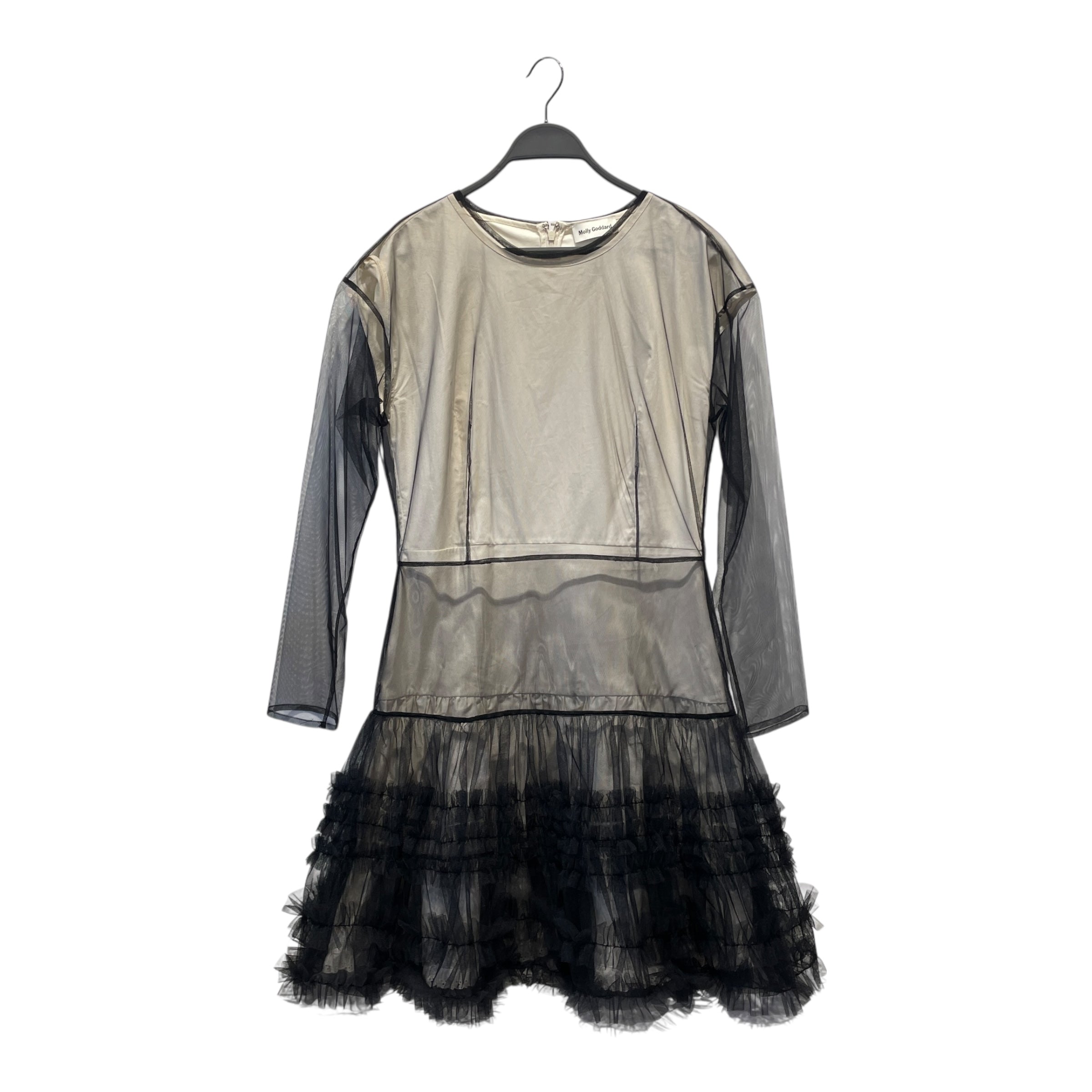Molly Goddard/LS Dress/8/Nylon/BLK/TULLE OVERLAY view 1