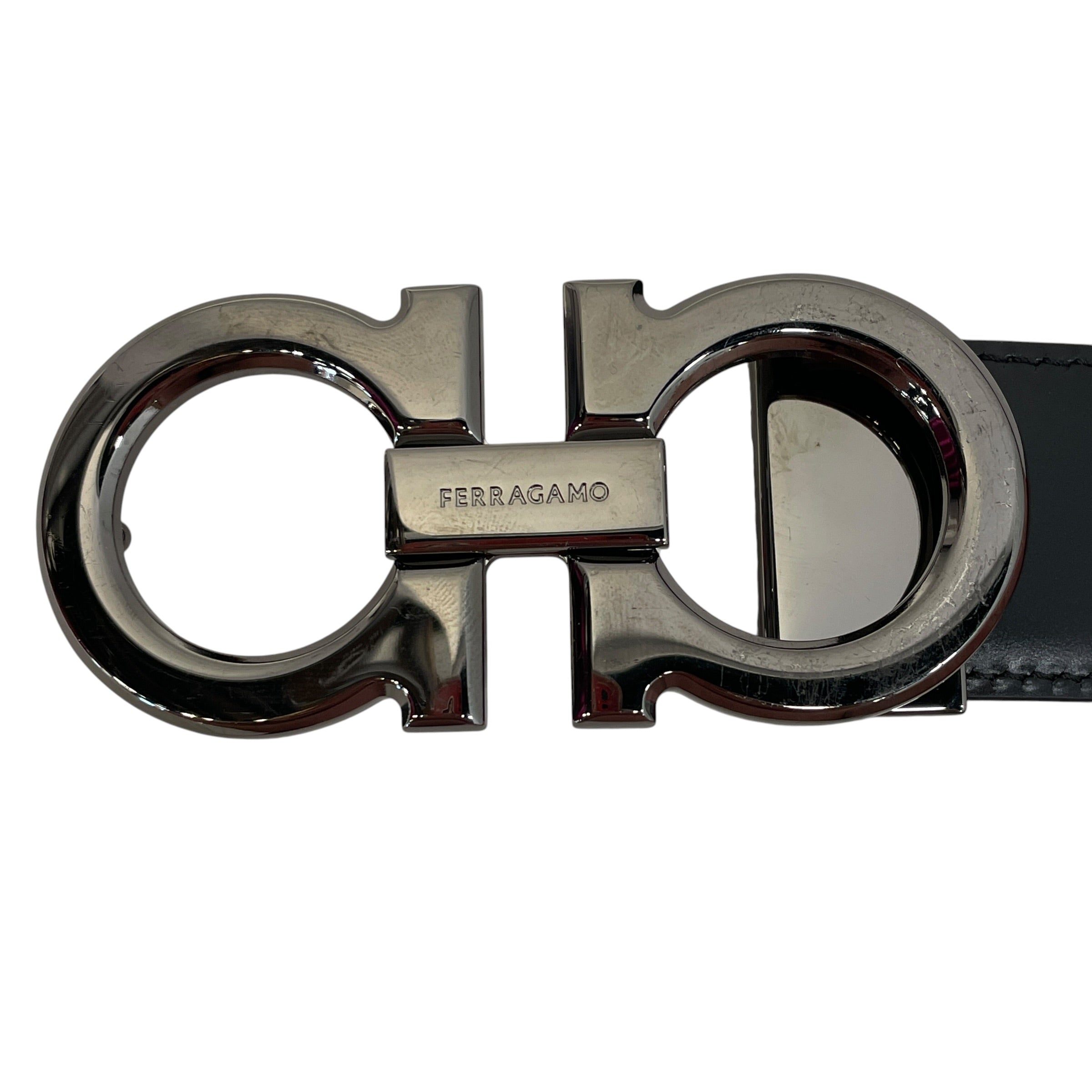 Salvatore Ferragamo/Belt/Leather/BLK/smooth leather view 3