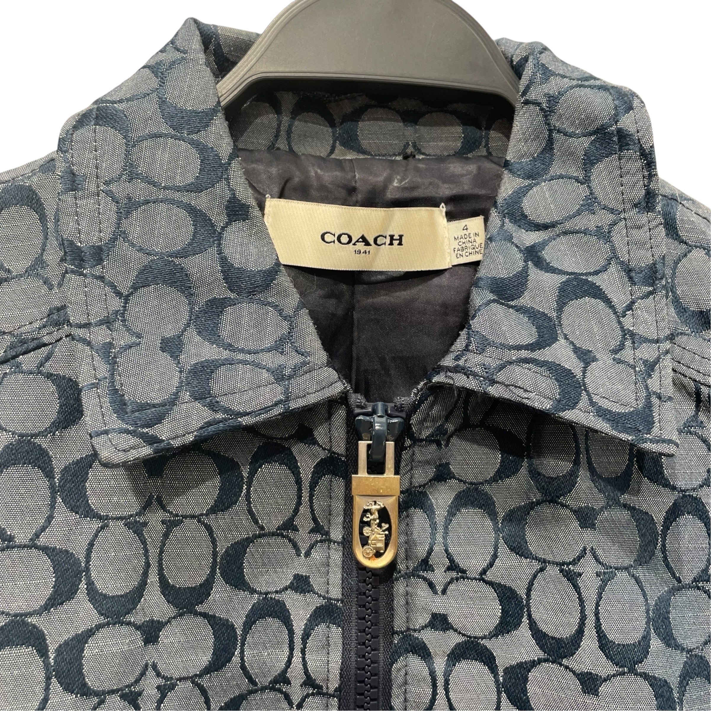 COACH/Denim Jkt/4/All Over Print/Cotton/BLU/ view 3