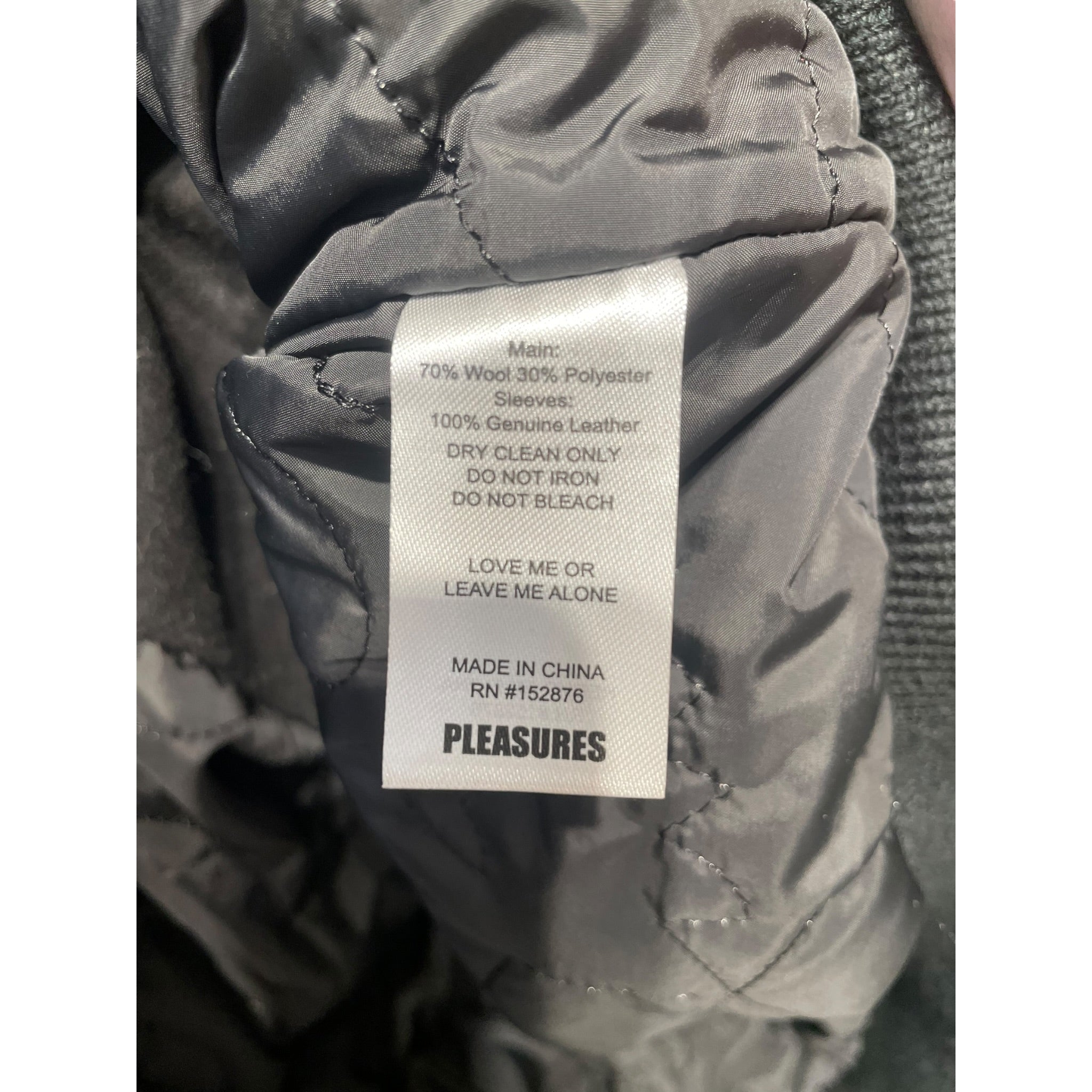 Pleasures/Leather Jkt/L/Wool/BLK/"ZERO" AND SKULL PATCH JACKE view 4