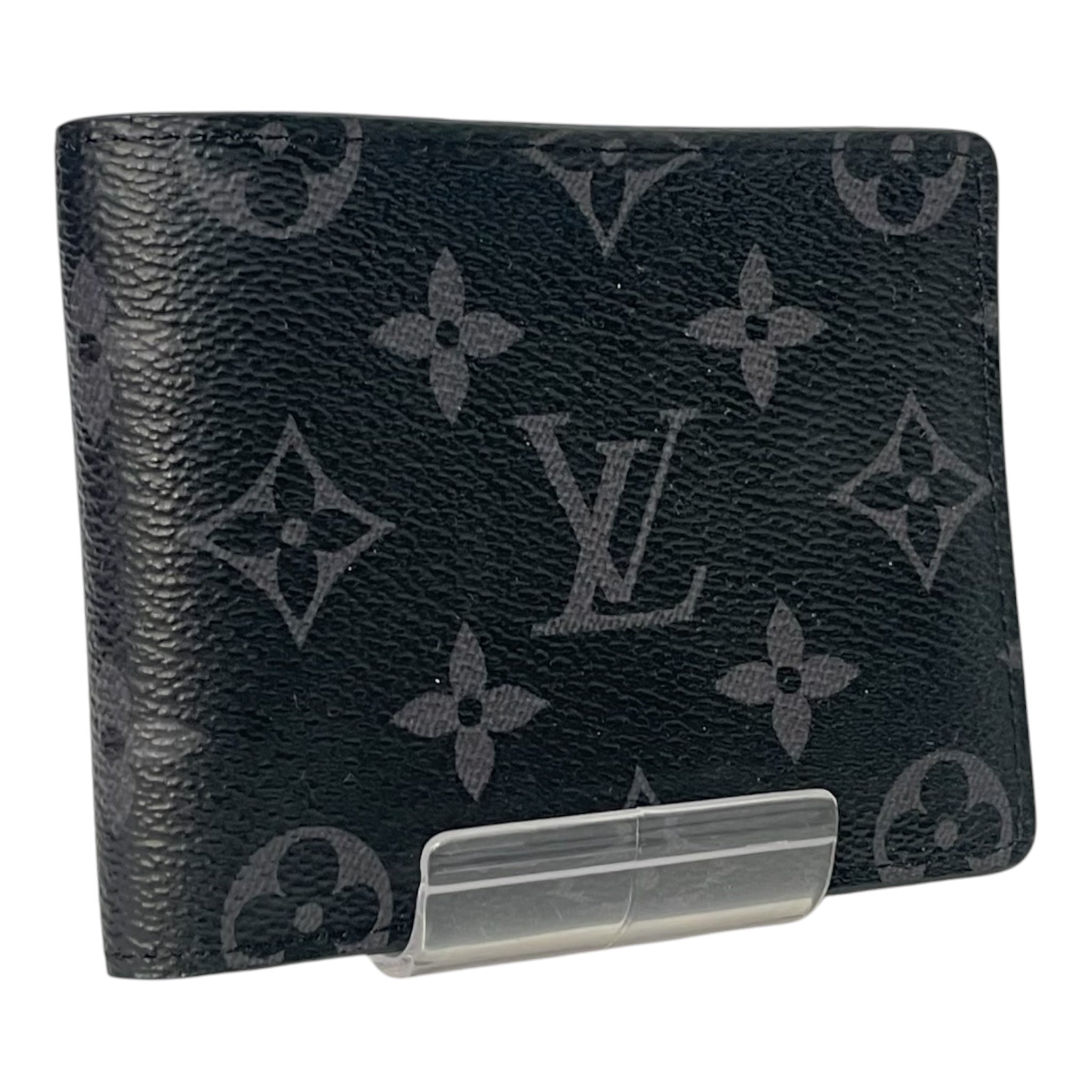 LOUIS VUITTON/Bifold Wallet/Monogram/Leather/BLK/M's/eclipse card wallet view 1