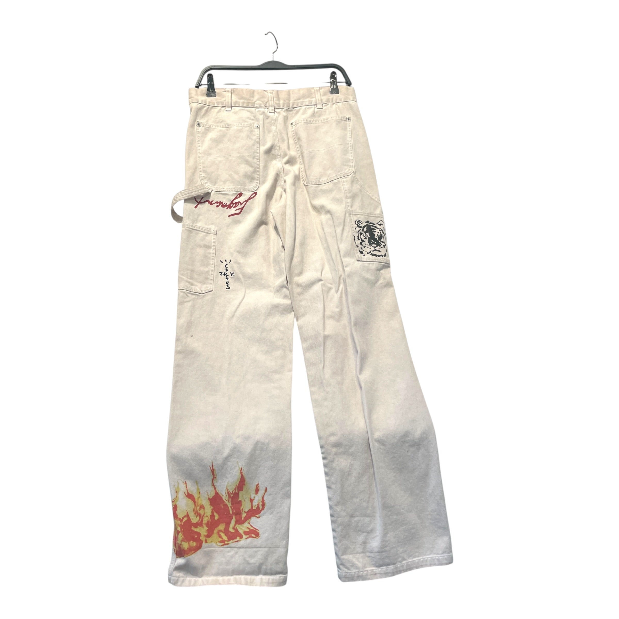 CACTUS JACK/Cargo Pants/30/Cotton/BEG/Graphic/Fragment Painter Imagination view 3