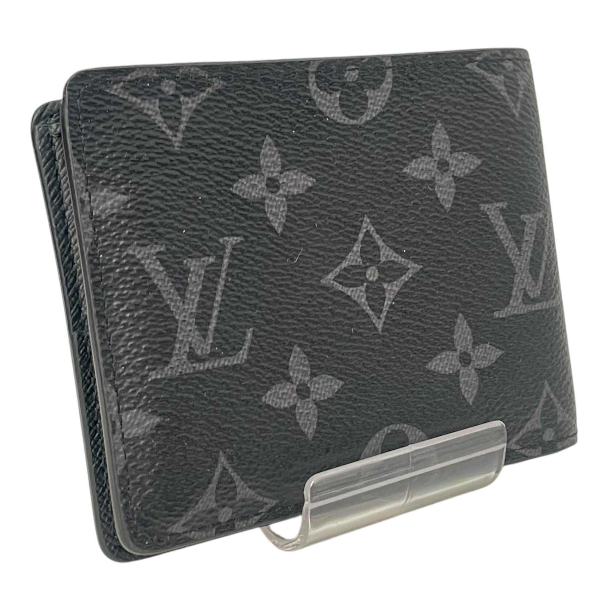 LOUIS VUITTON/Bifold Wallet/Monogram/Leather/BLK/M's/eclipse card wallet view 2