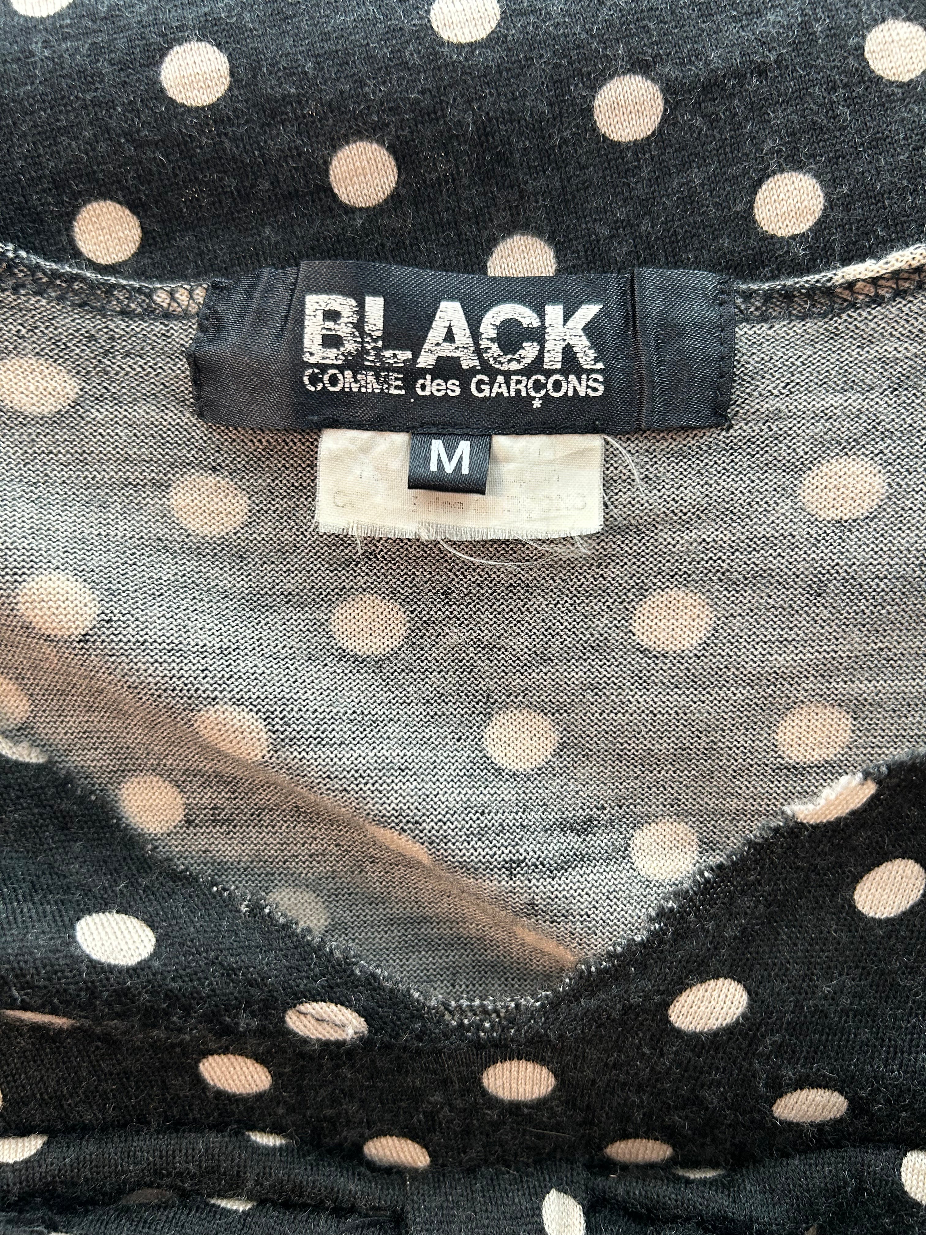 BLACK COMME des GARCONS/Sweater/M/Polka dot/Wool/BLK/POLKA DOT BOW V NECK view 3