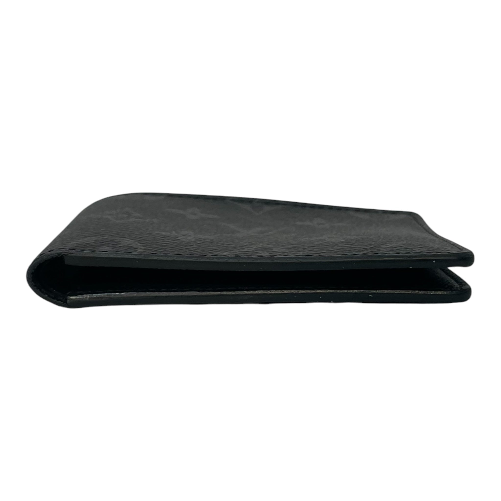 LOUIS VUITTON/Bifold Wallet/Monogram/Leather/BLK/M's/eclipse card wallet view 3