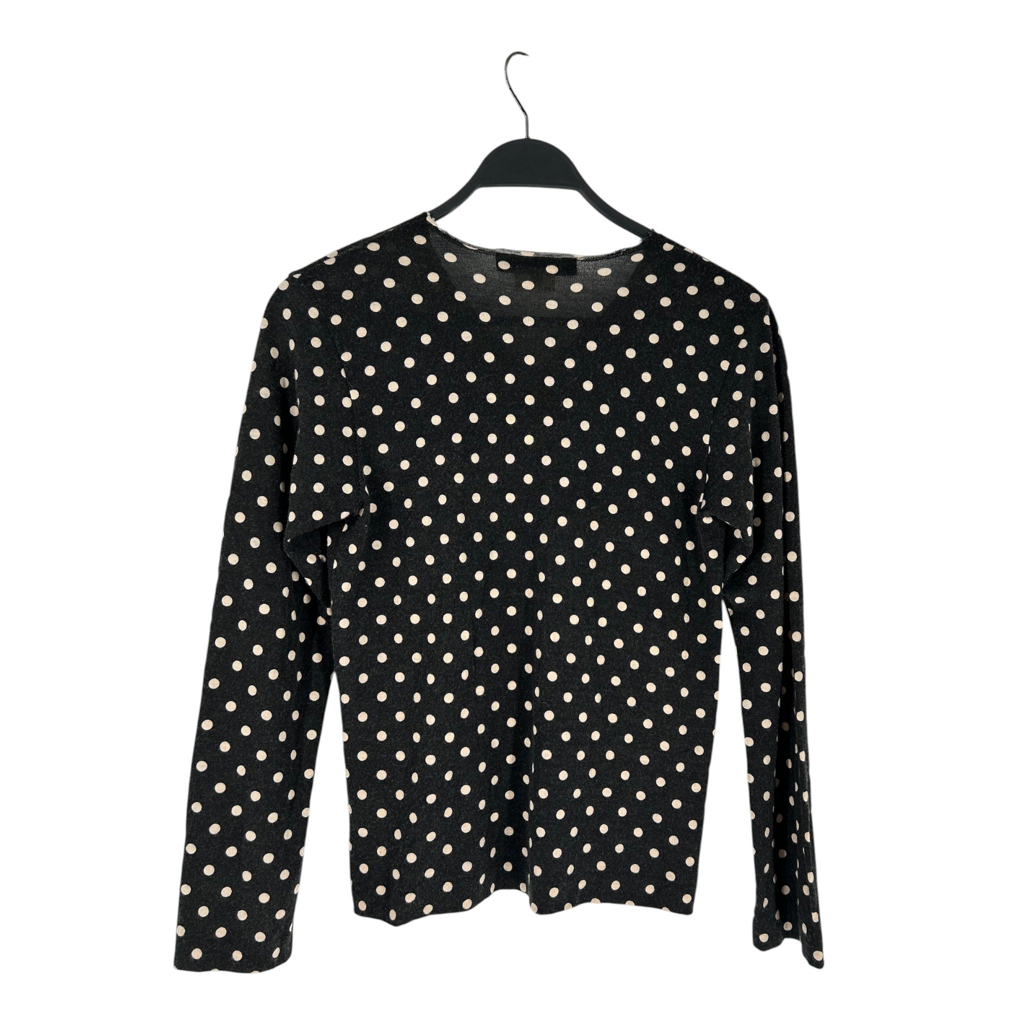 BLACK COMME des GARCONS/Sweater/M/Polka dot/Wool/BLK/POLKA DOT BOW V NECK view 2