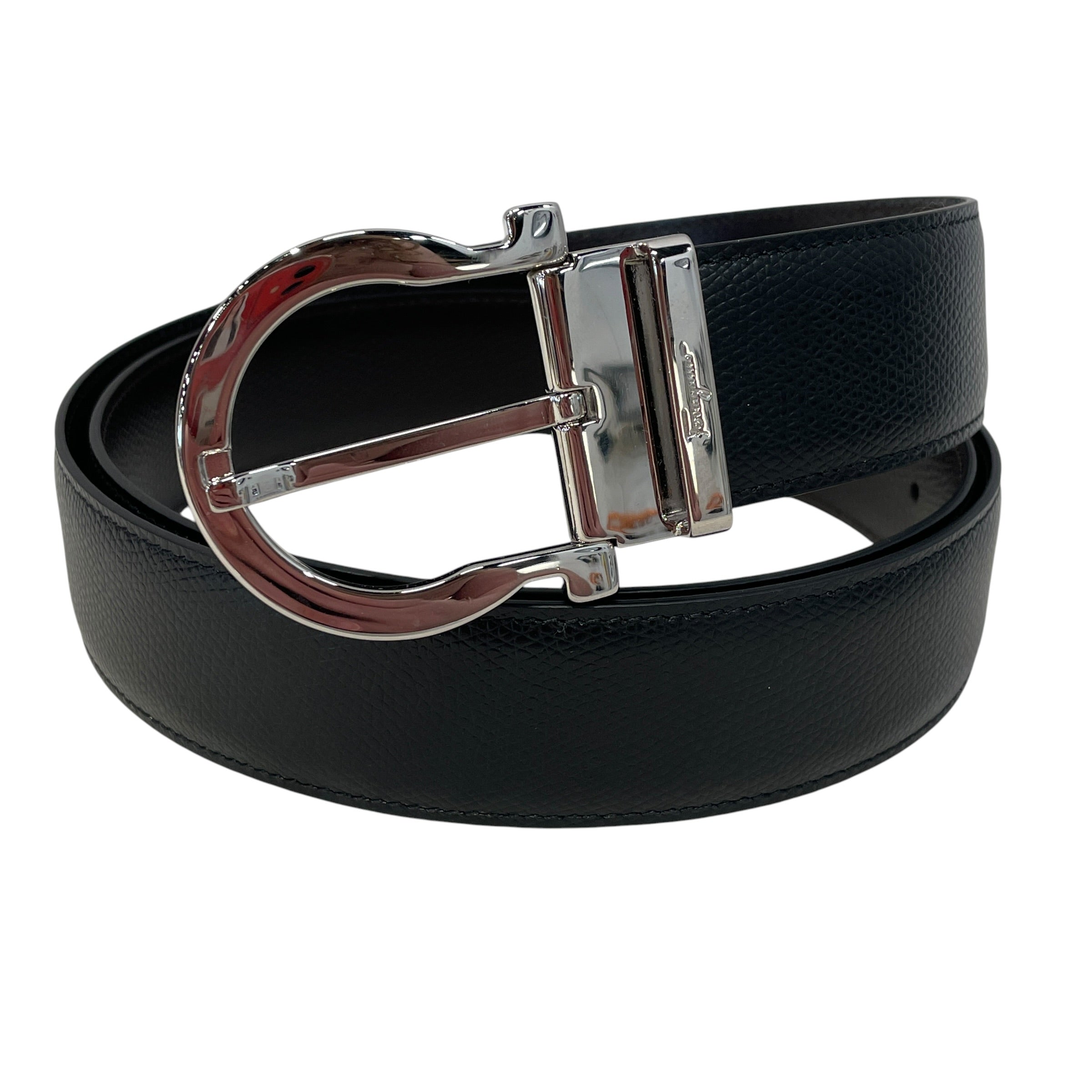 Salvatore Ferragamo/Belt/Leather/BLK/speckled textured leather view 1