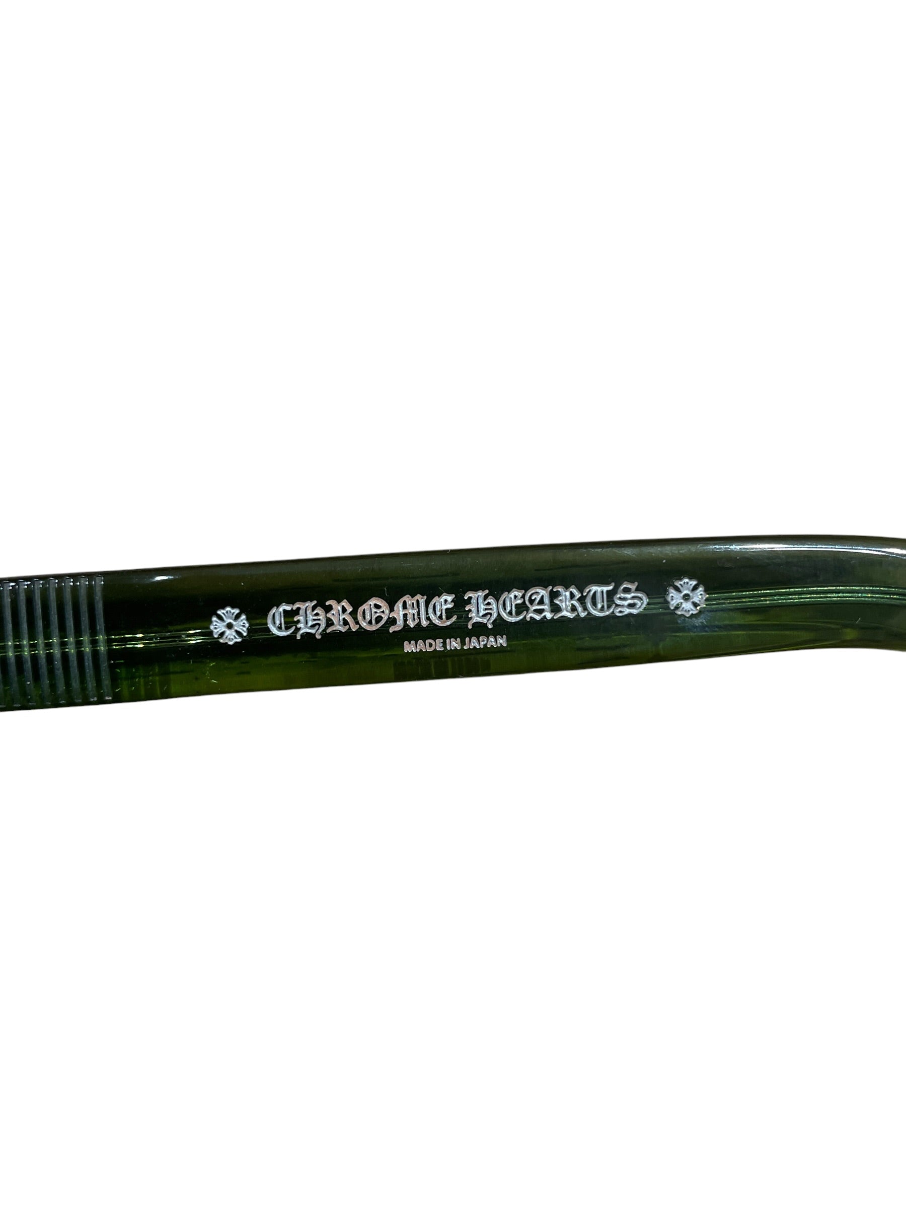 CHROME HEARTS/Glasses/Celluloid/GRN/Wellington/M's/Silver Hrdware Rectangular view 4