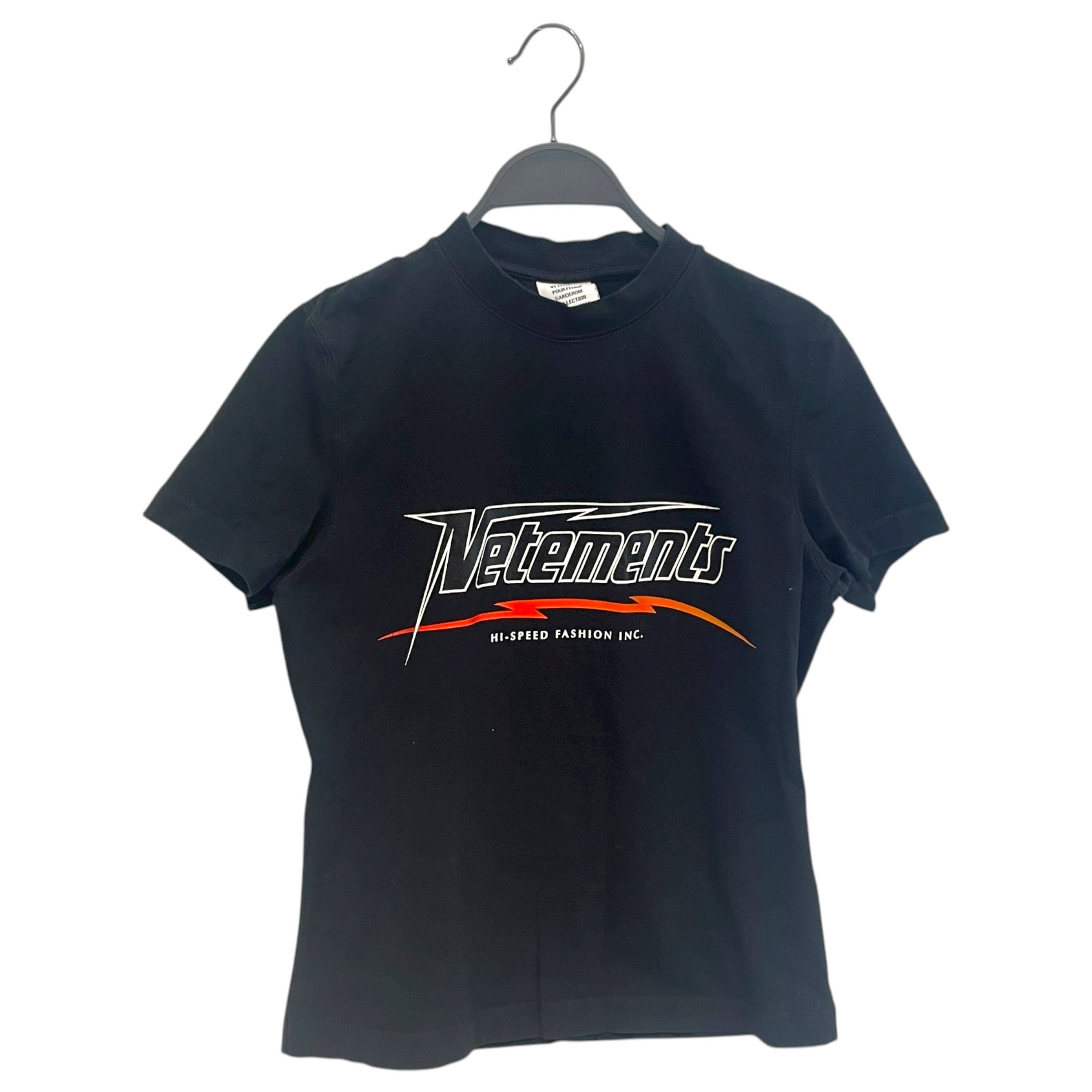 VETEMENTS/T-Shirt/XXXS/Cotton/BLK/Graphic/Hi- Speed Fashion Inc view 1