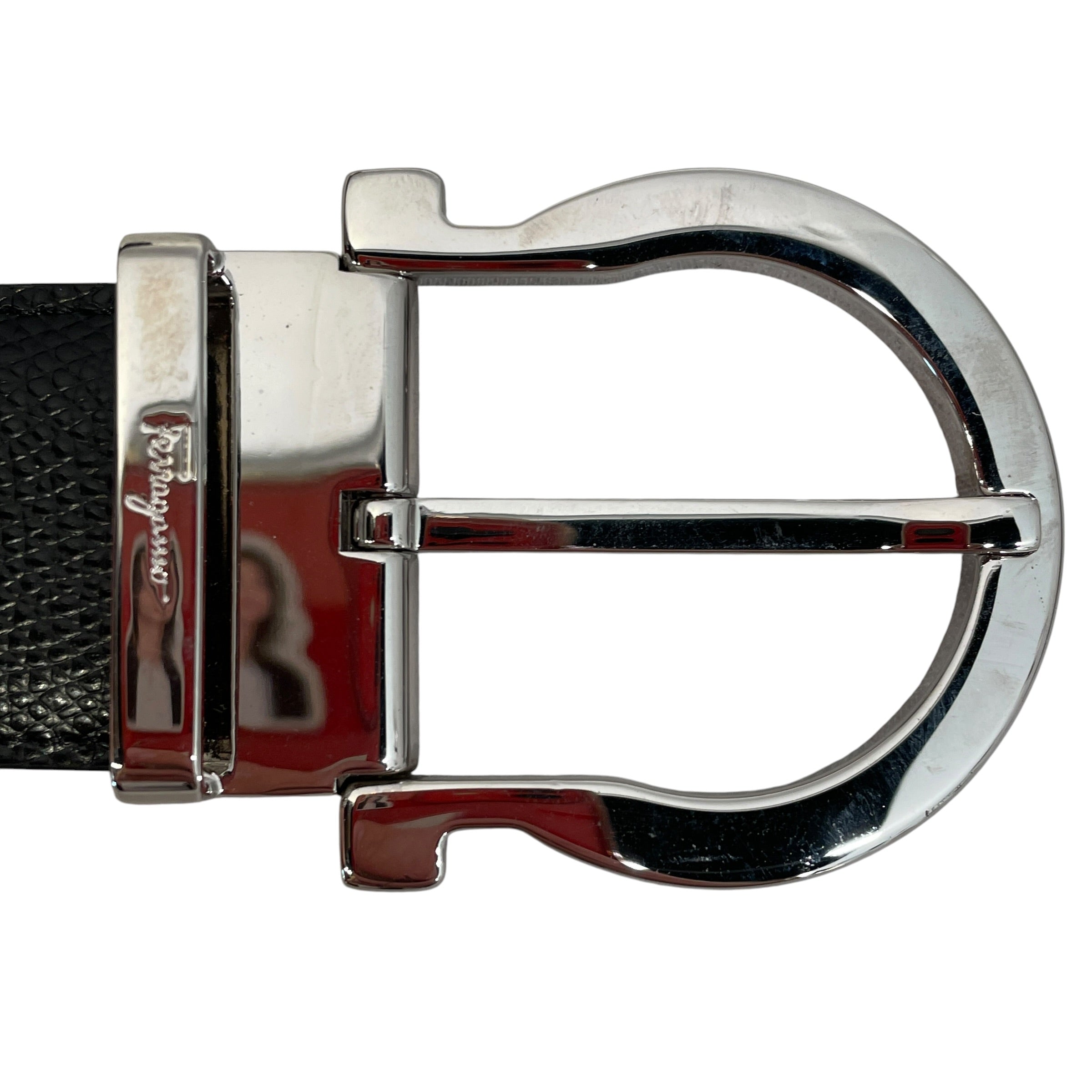 Salvatore Ferragamo/Belt/Leather/BLK/speckled textured leather view 3