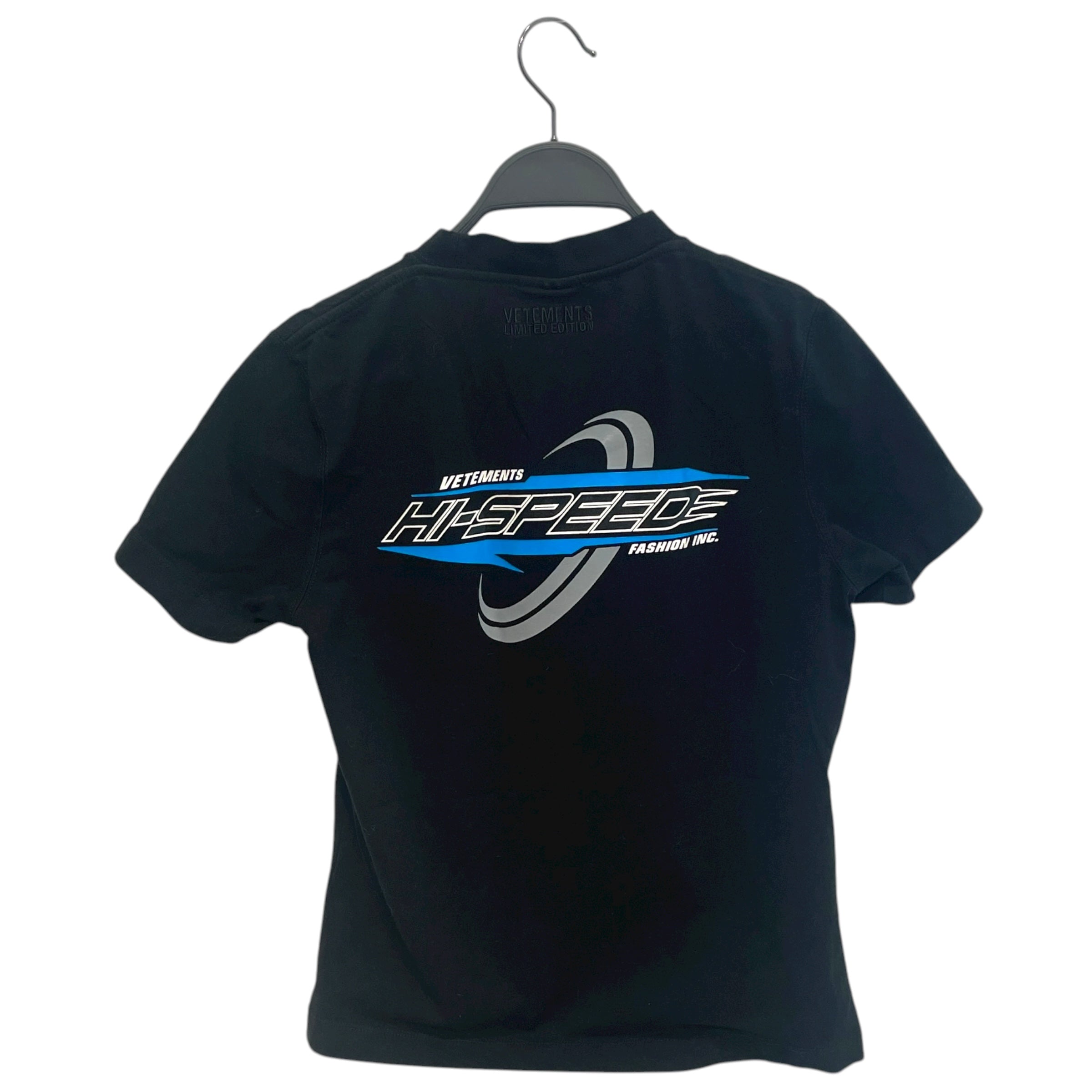 VETEMENTS/T-Shirt/XXXS/Cotton/BLK/Graphic/Hi- Speed Fashion Inc view 2