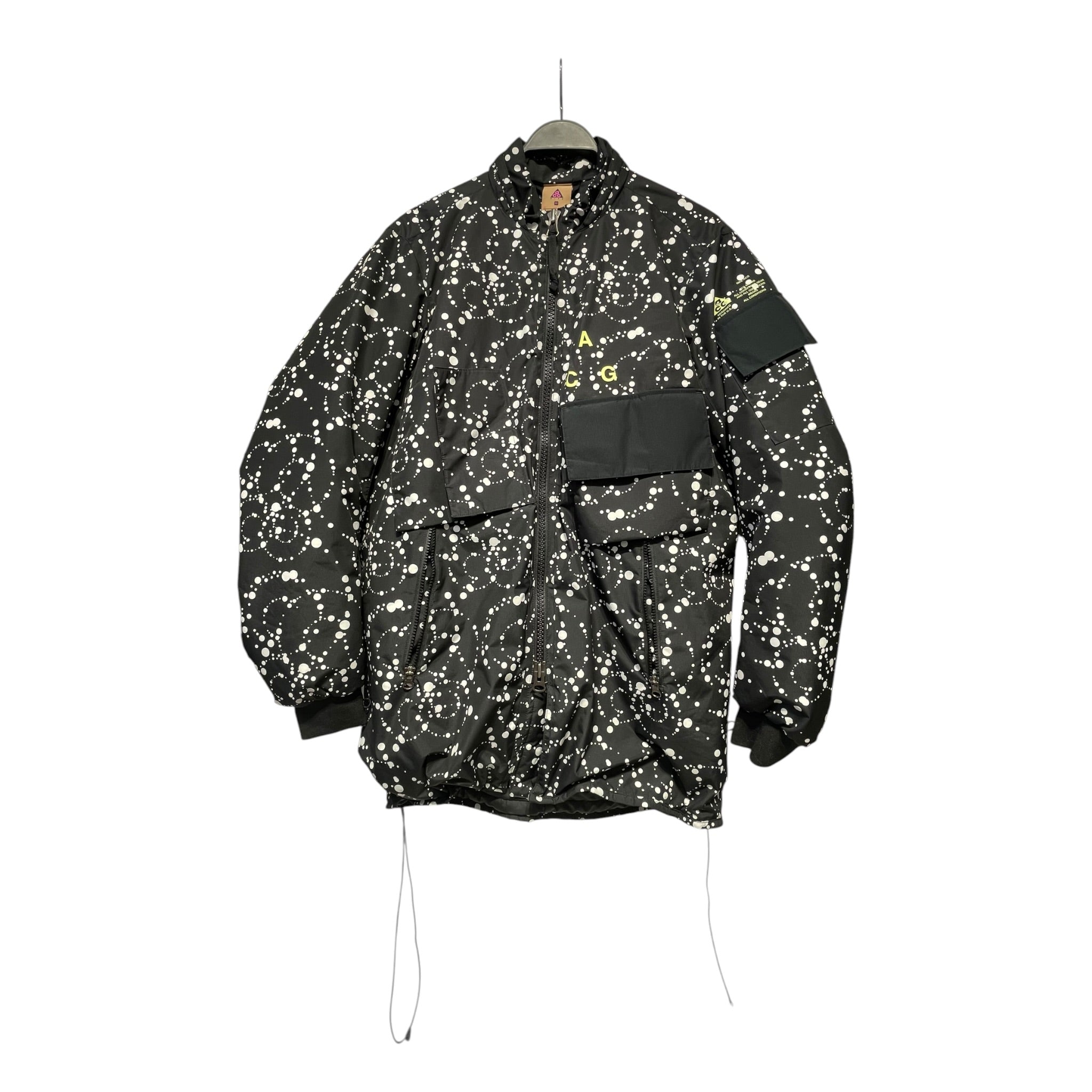 NIKE ACG/Windbreaker/M/Polyester/BLK/All Over Print/PAINT SPLATTER JACKET view 1