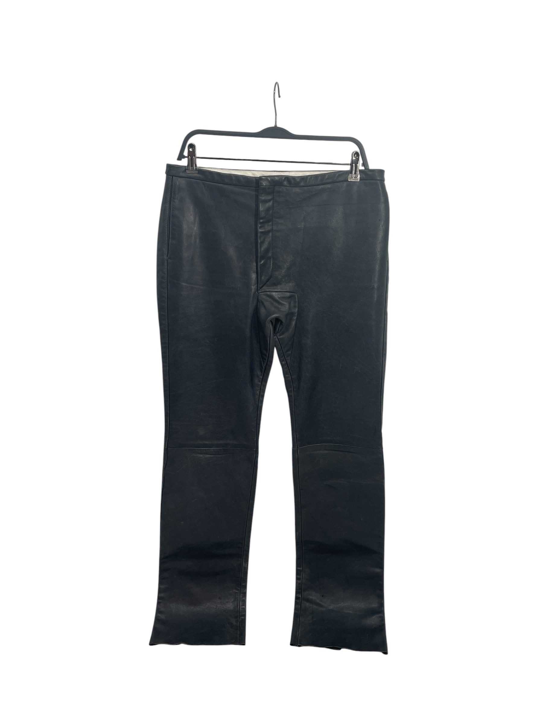 CAROL CHRISTIAN POELL/Straight Pants/50/Leather/BLK/FALL 00-01 BLEMISH view 1