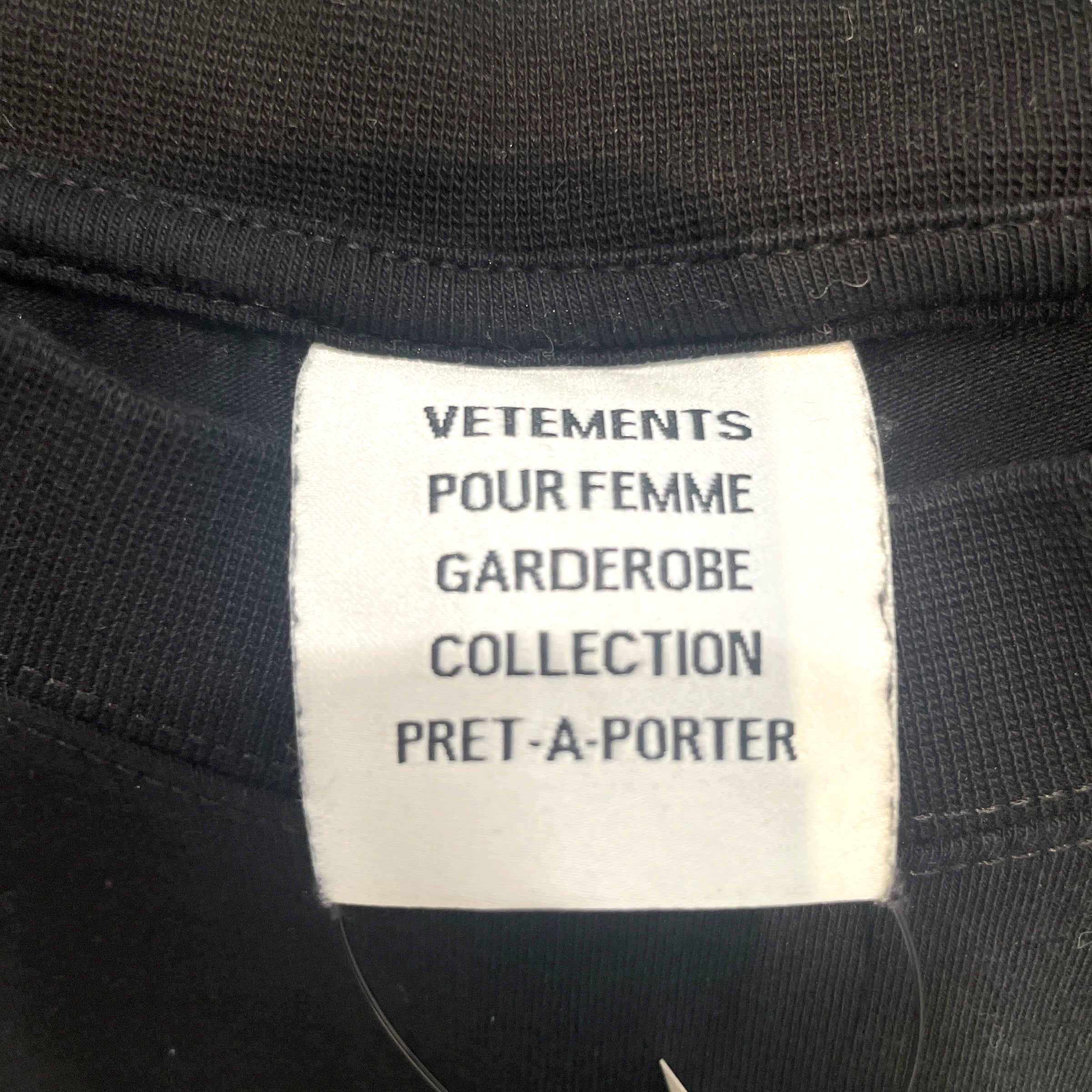 VETEMENTS/T-Shirt/XXXS/Cotton/BLK/Graphic/Hi- Speed Fashion Inc view 4