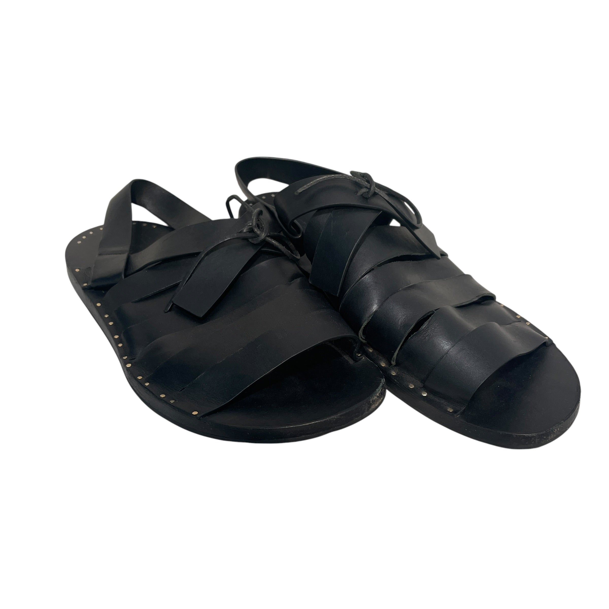 JIL SANDER/Sandals/EU 44/Leather/BLK/Leather Strap Sandals view 1