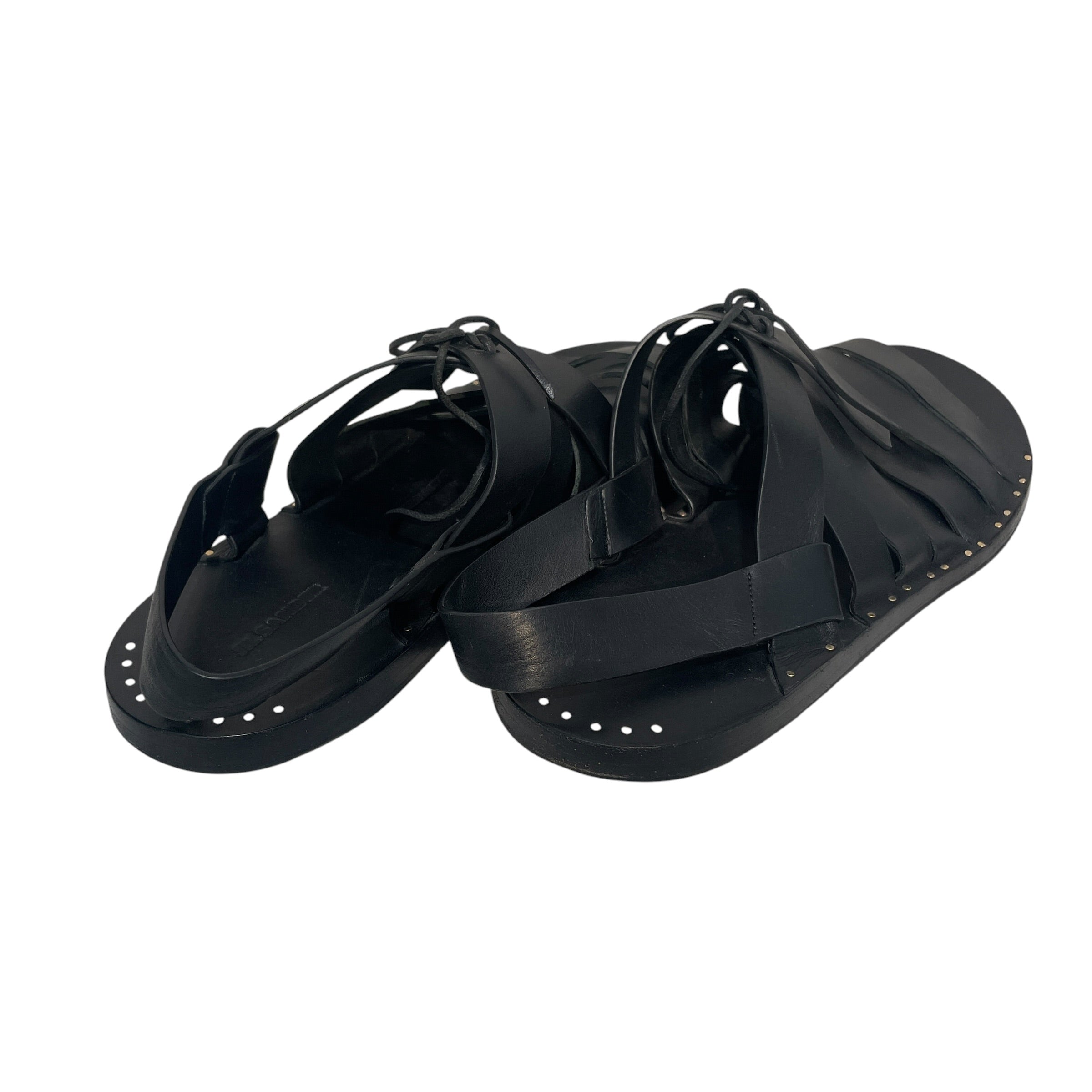 JIL SANDER/Sandals/EU 44/Leather/BLK/Leather Strap Sandals view 2