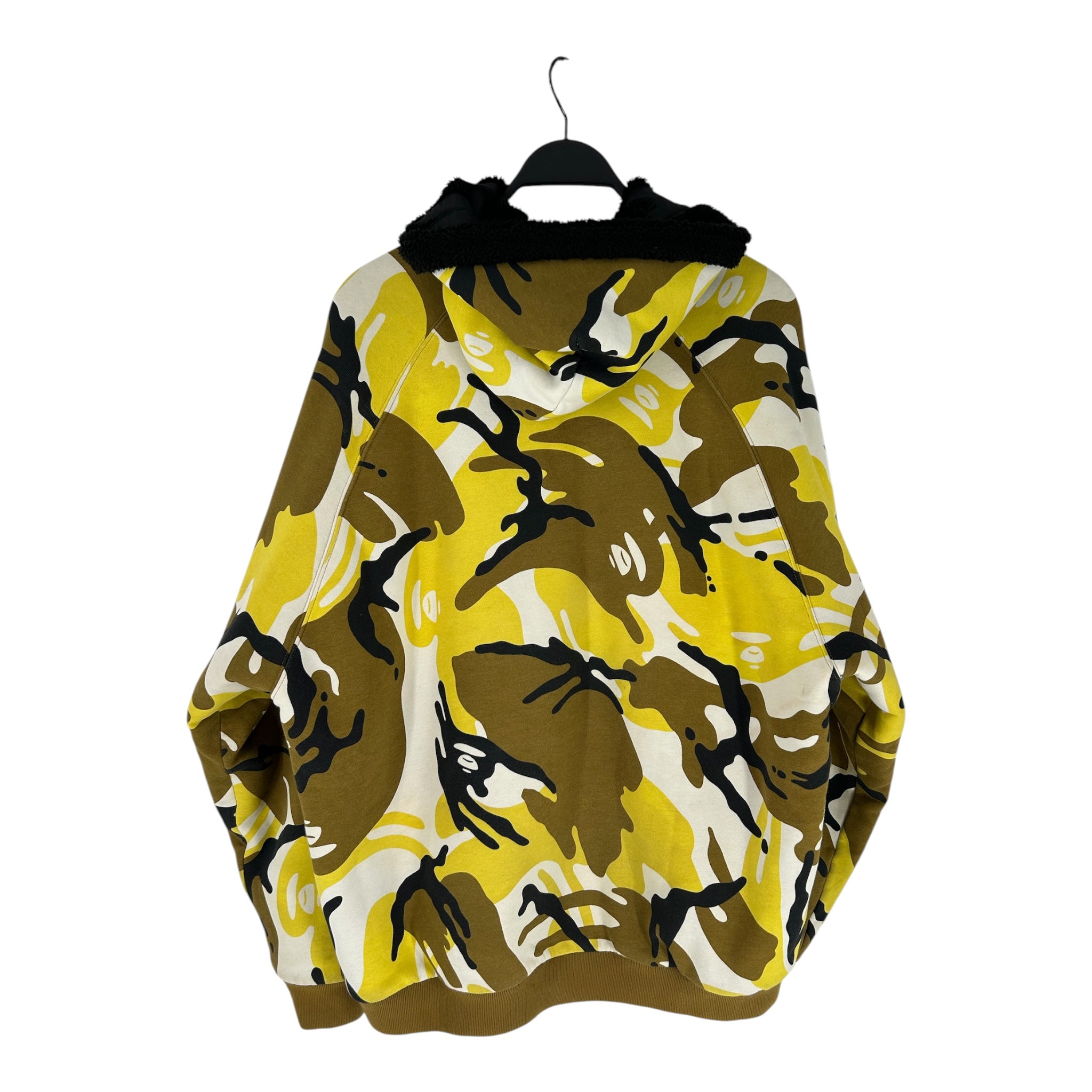 AAPE BY A BATHING APE/Zip Up Hoodie/L/Camouflage/Cotton/MLT/FAUX FUR INTR / YLL/KHK/BLK view 2