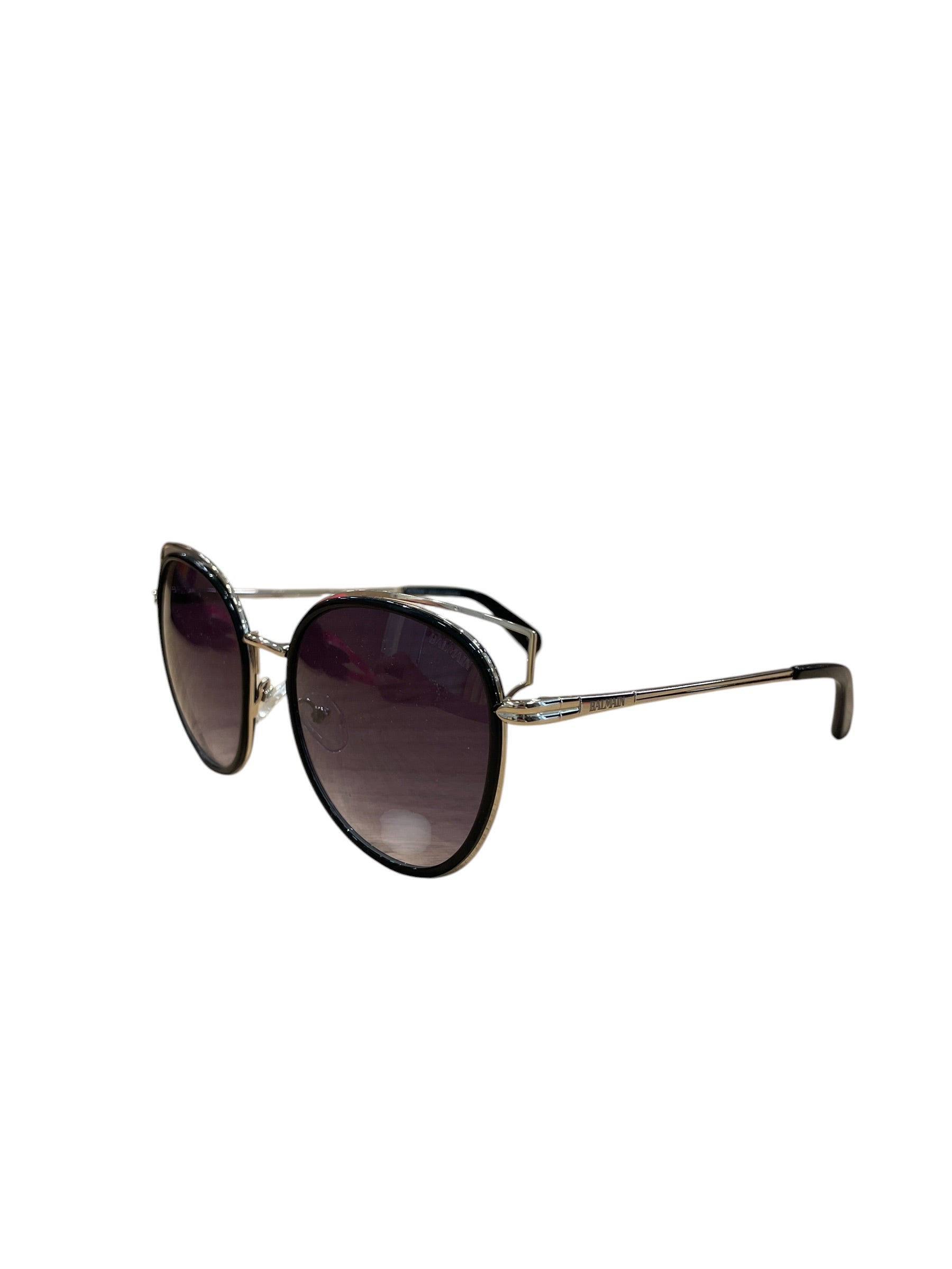 BALMAIN/Sunglasses/Titanium/BLK/L's/CAT EYE GOLD/ GRADIENT LENSE view 2