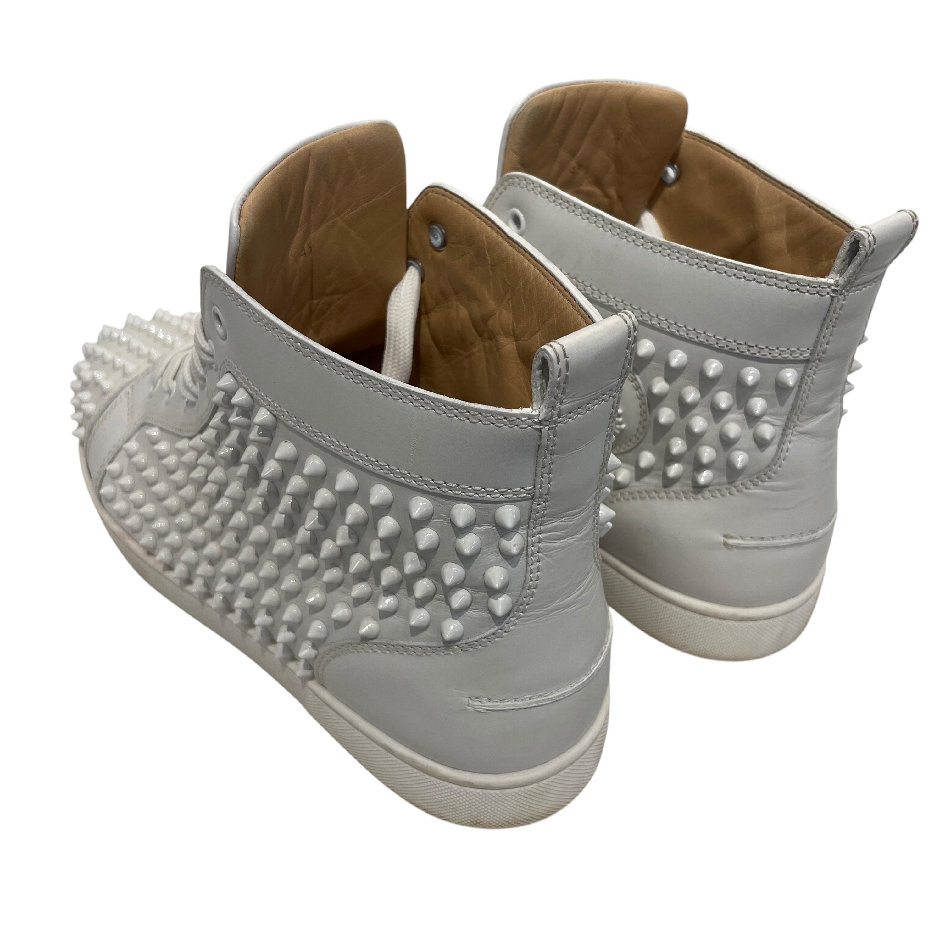 Christian Louboutin/Hi-Sneakers/EU 45/Leather/WHT/LOUIS FLAT TOP SPIKE view 2