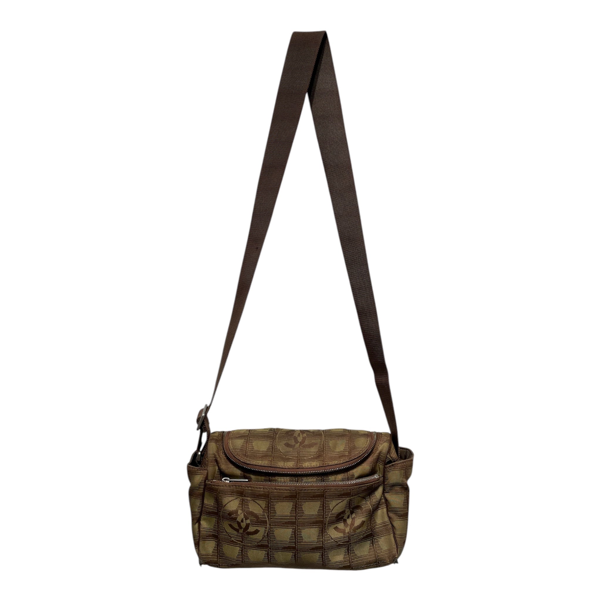 CHANEL/Cross Body Bag/S/Monogram/Nylon/BRW/MONOGRAM CROSSBODY view 1