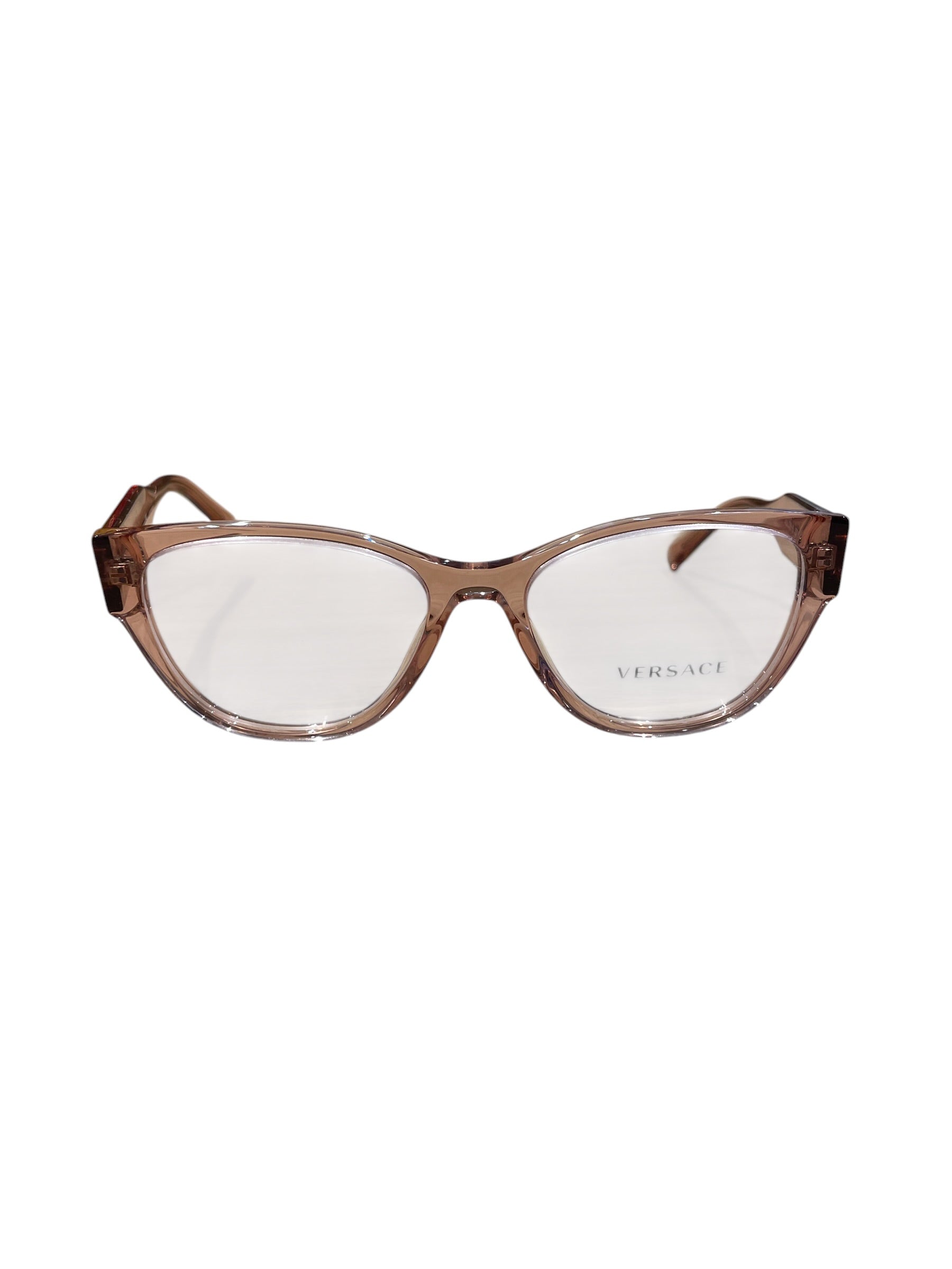 VERSACE/Glasses/Celluloid/PNK/Fox/L's/Gold Lion Sheer Pink view 1