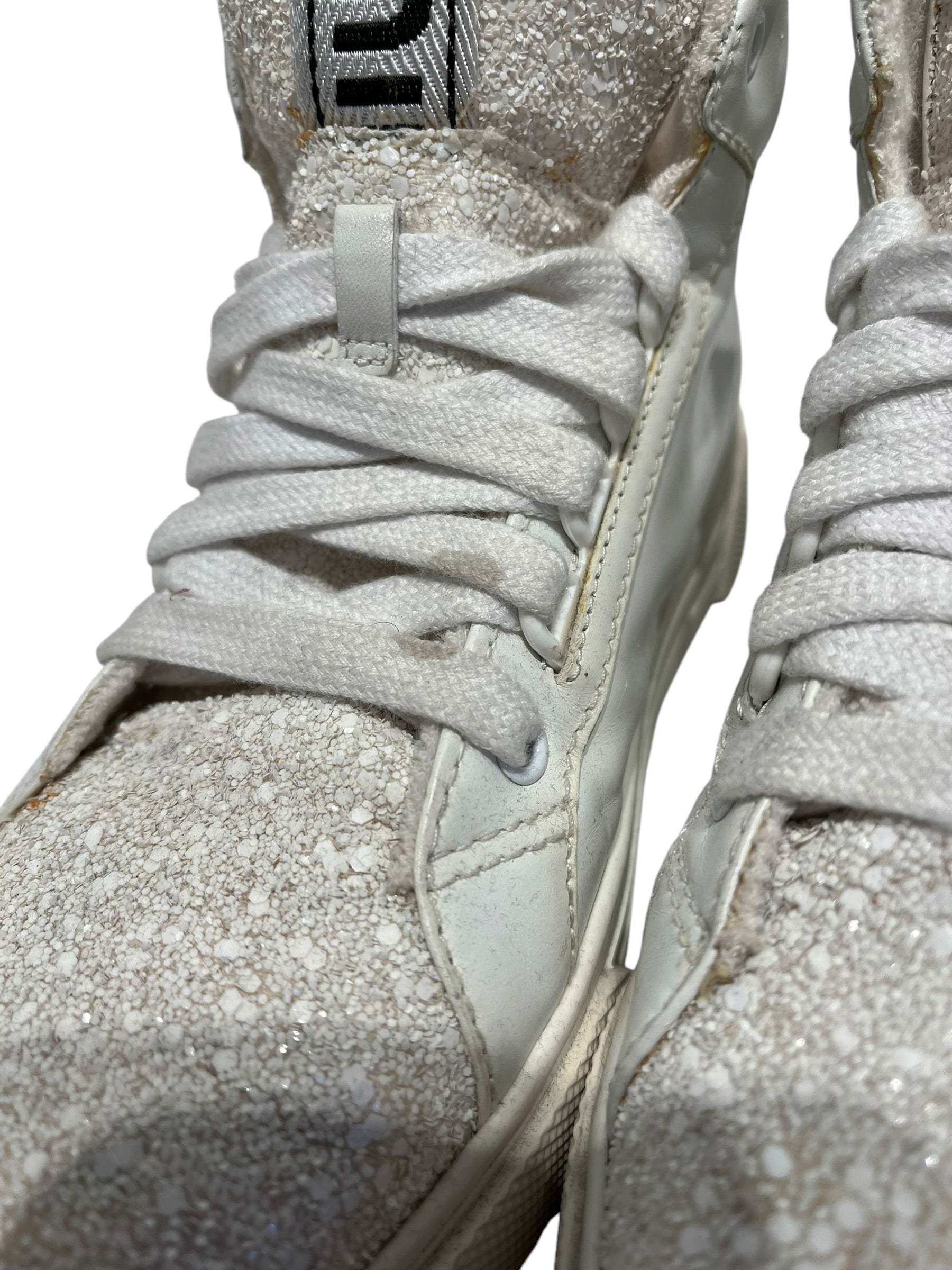 MIU MIU/Hi-Sneakers/EU 39/Leather/WHT/cracked logo tongue view 6
