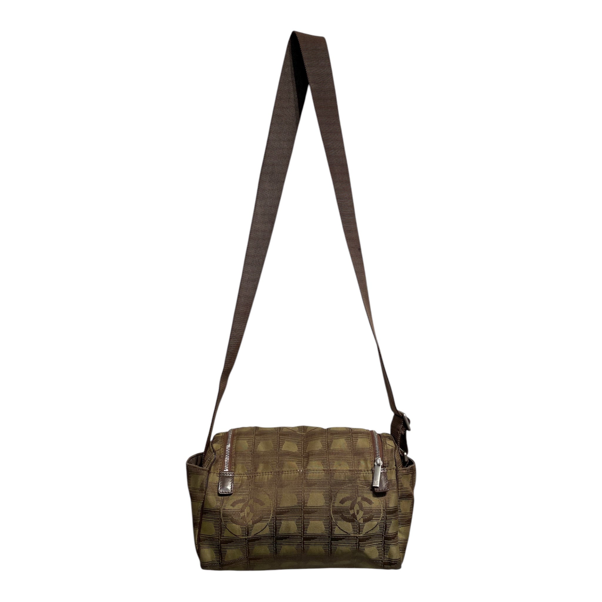 CHANEL/Cross Body Bag/S/Monogram/Nylon/BRW/MONOGRAM CROSSBODY view 2