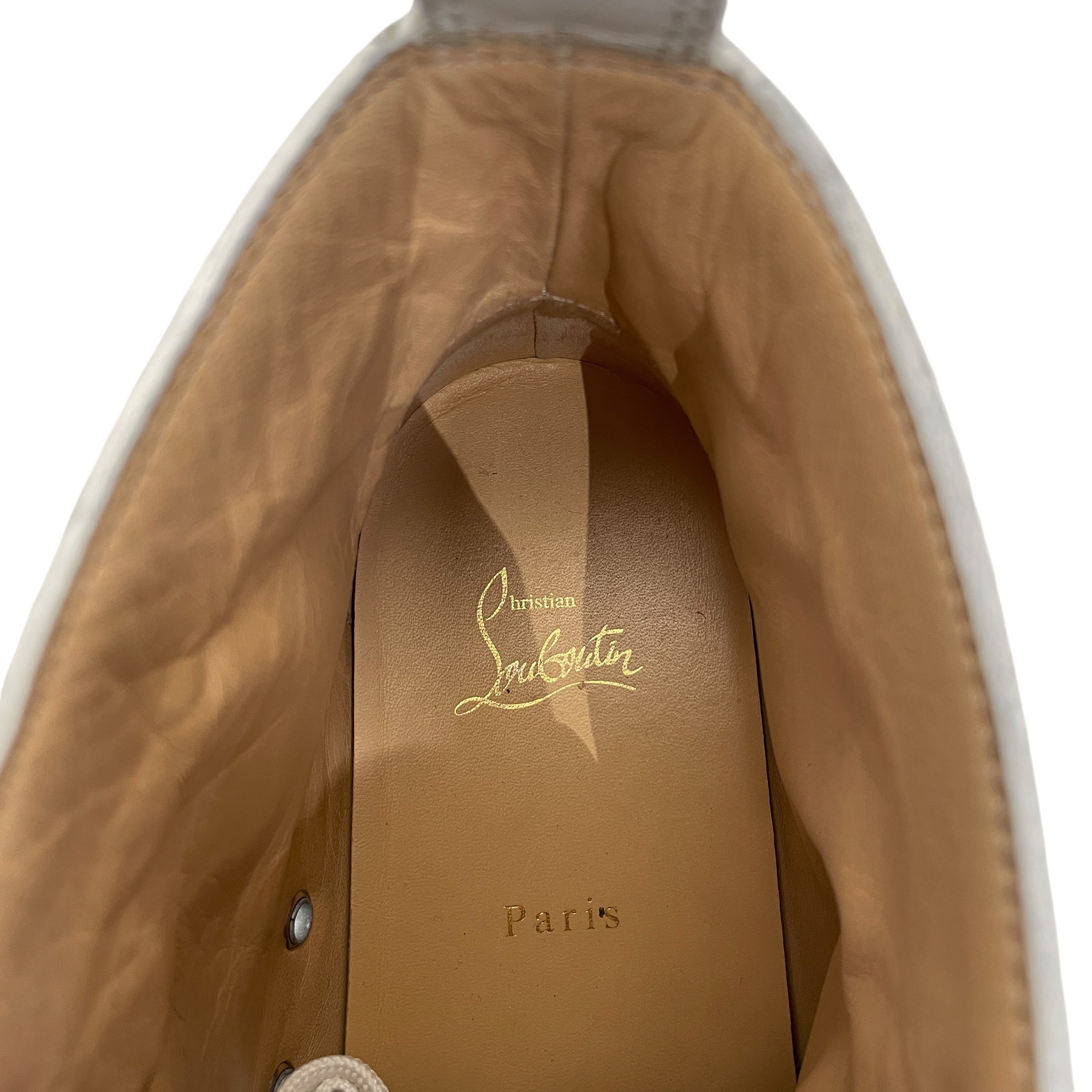 Christian Louboutin/Hi-Sneakers/EU 45/Leather/WHT/LOUIS FLAT TOP SPIKE view 3